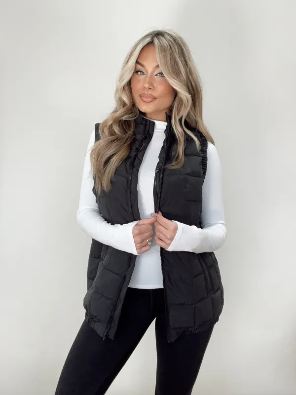 Black On The Slopes Vest sold by LANE 201