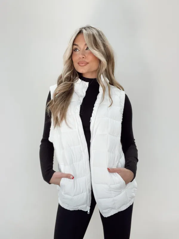 White On The Slopes Vest sold by LANE 201