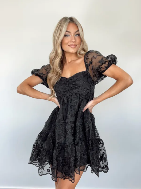 Black Lace Babydoll Dress sold by LANE 201