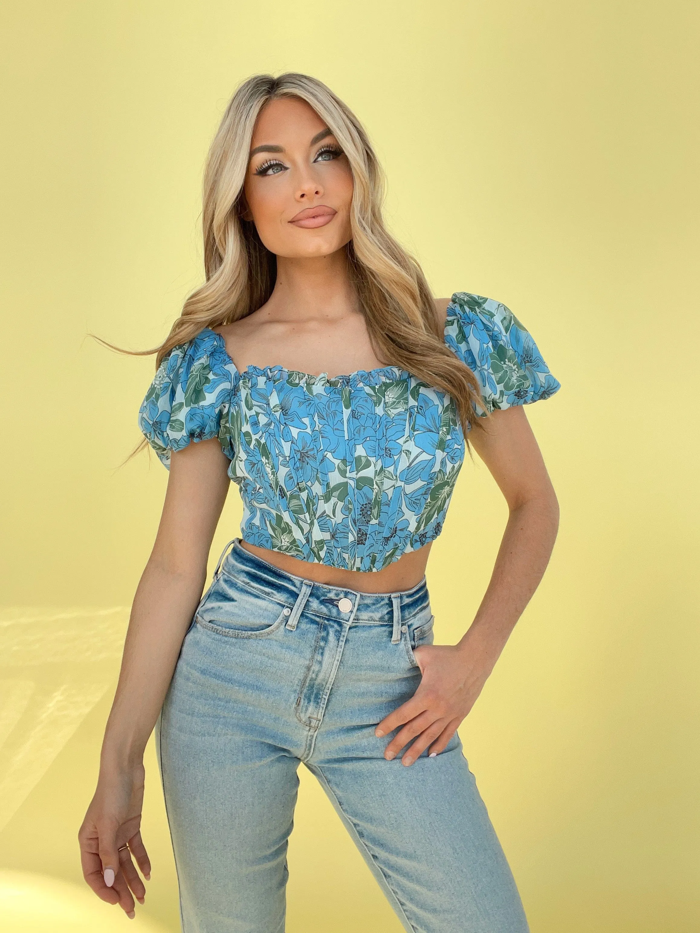 Hydrangea Hues Top sold by LANE 201