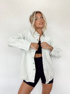 Delia Denim Shirt sold by LANE 201