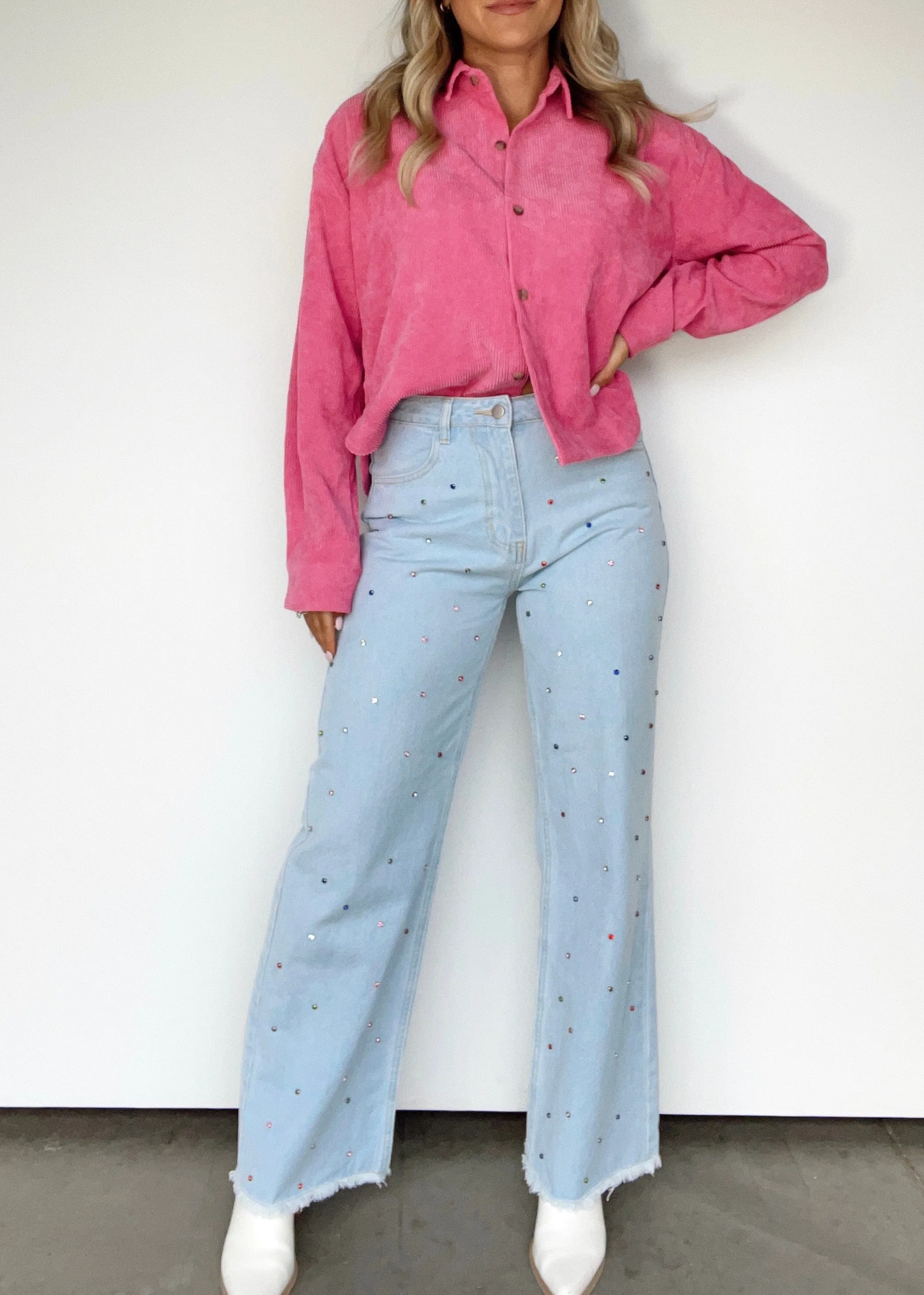 Playlist Rhinestone Denim sold by LANE 201