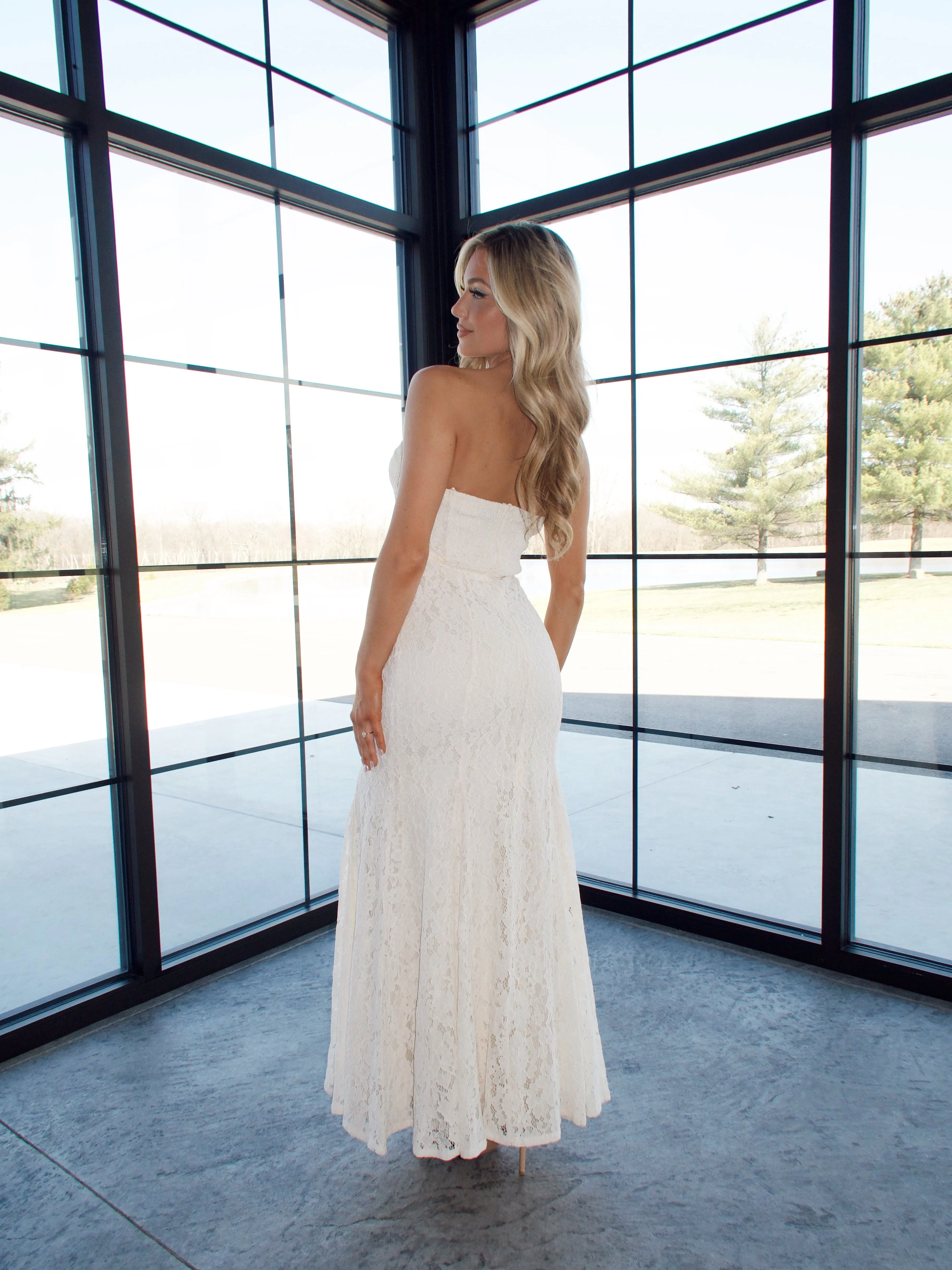 Wedded Bliss Lace Maxi Dress sold by LANE 201 product image thumbnail 2