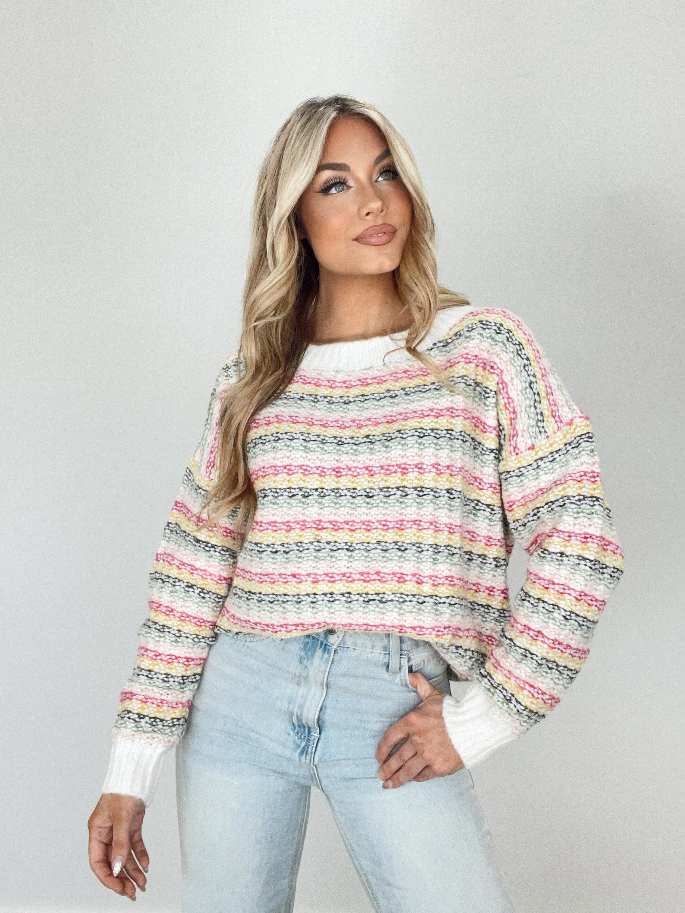 Rainbow Knit Sweater sold by LANE 201 product image thumbnail 5