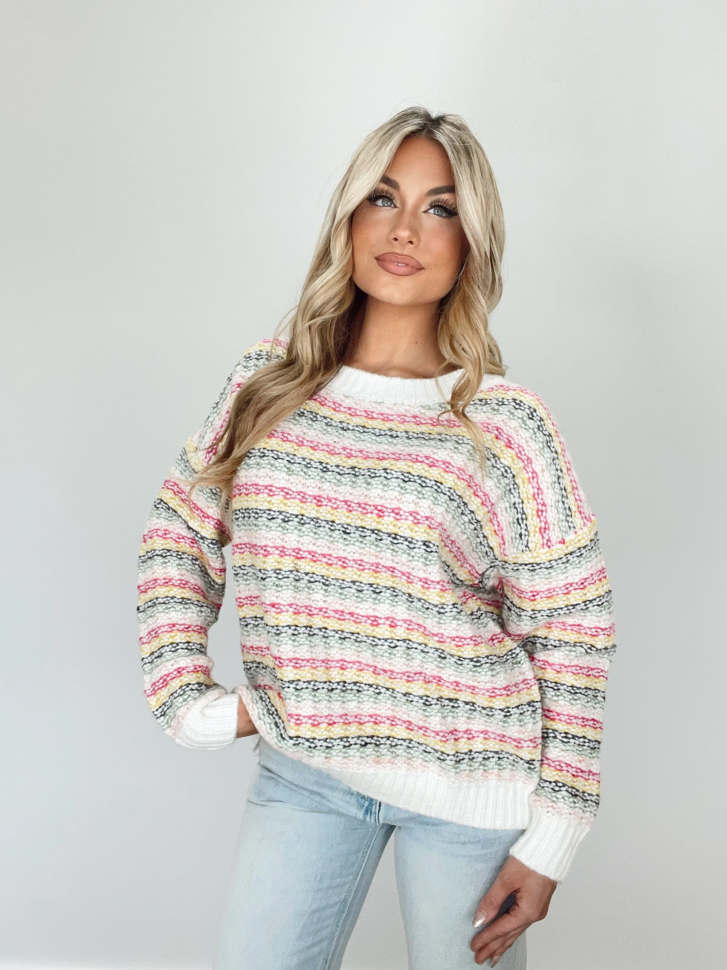 Rainbow Knit Sweater sold by LANE 201 product image thumbnail 4