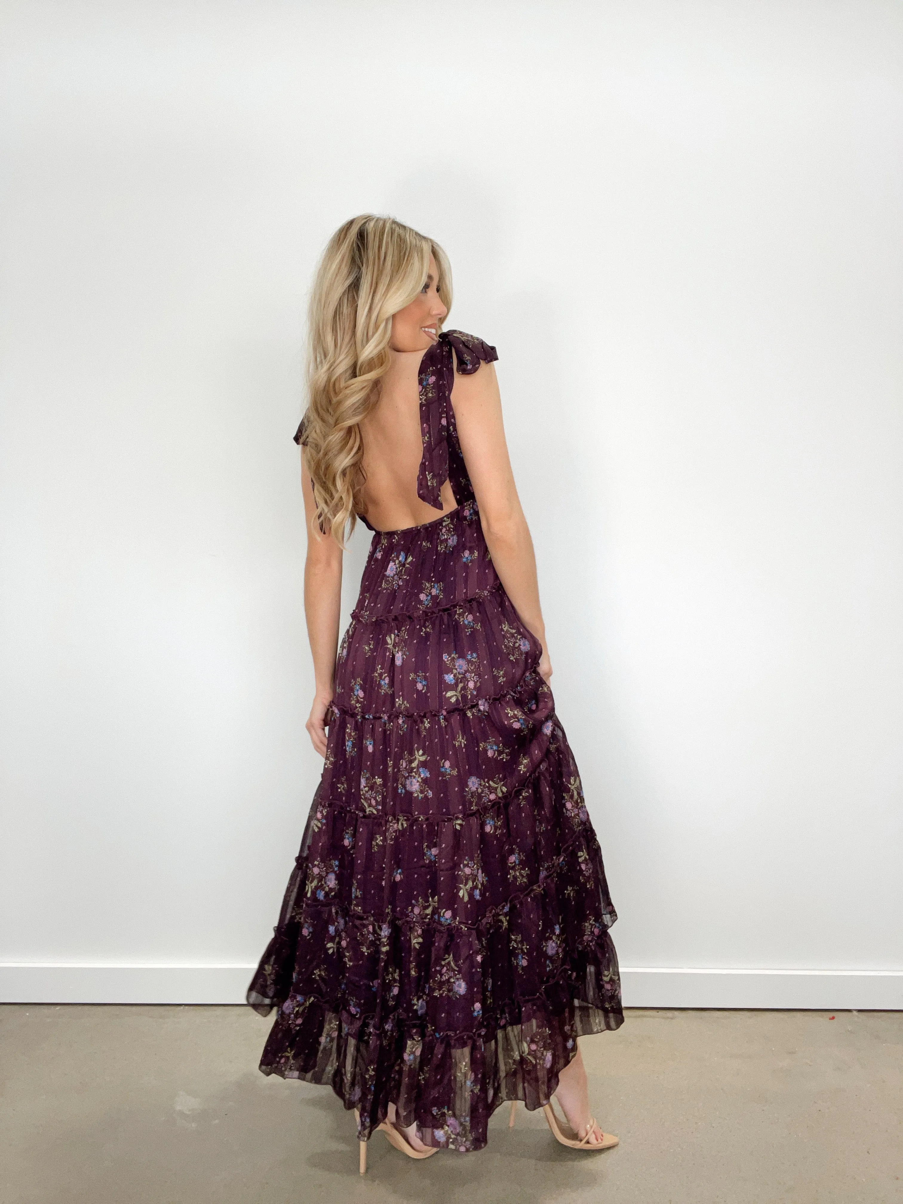 Deep Harmony Floral Maxi Dress sold by LANE 201 product image thumbnail 2