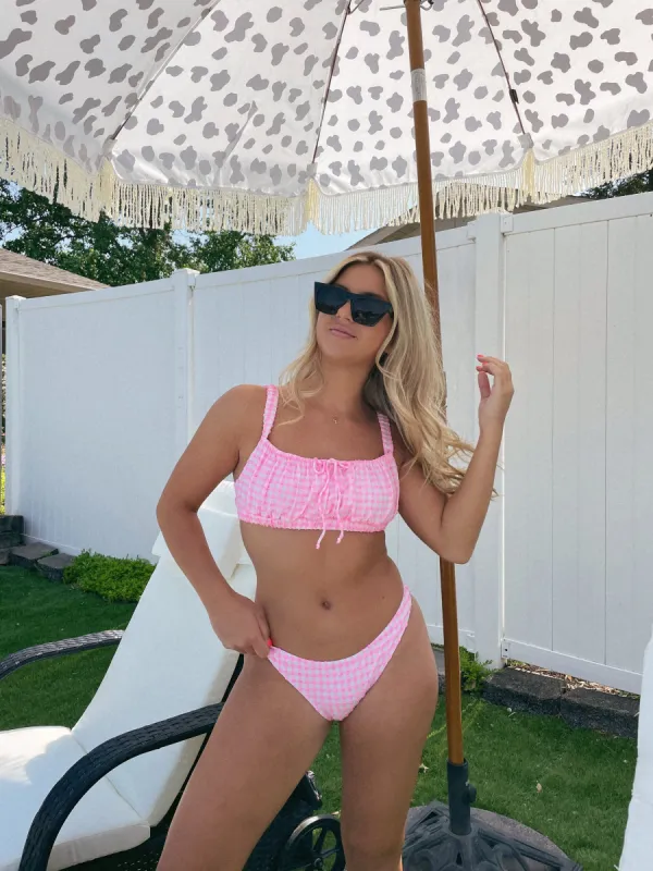 Pink Soak Up The Sun Bikini Bottom sold by LANE 201