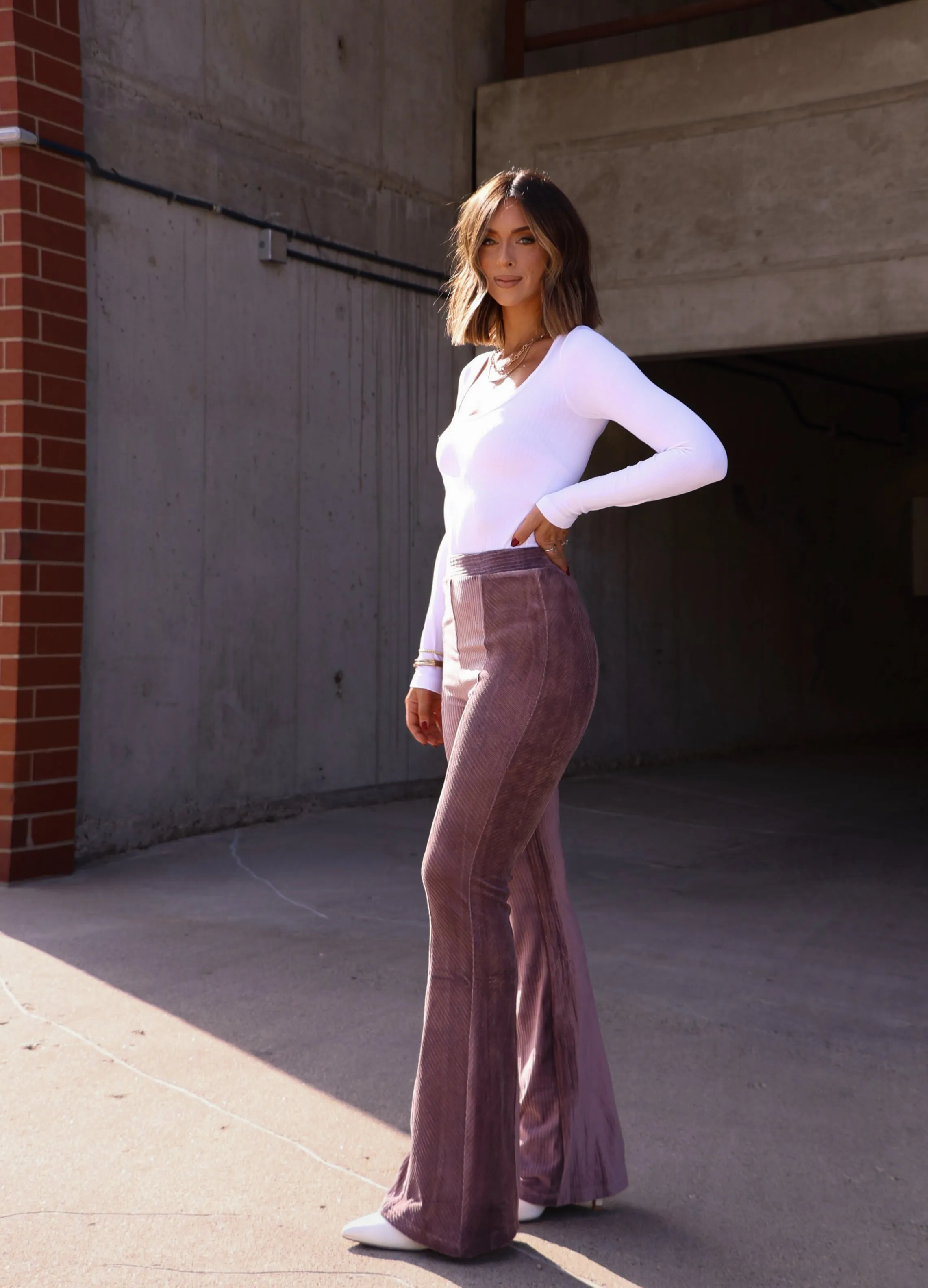 Velour Flare Pants sold by LANE 201 product image thumbnail 4