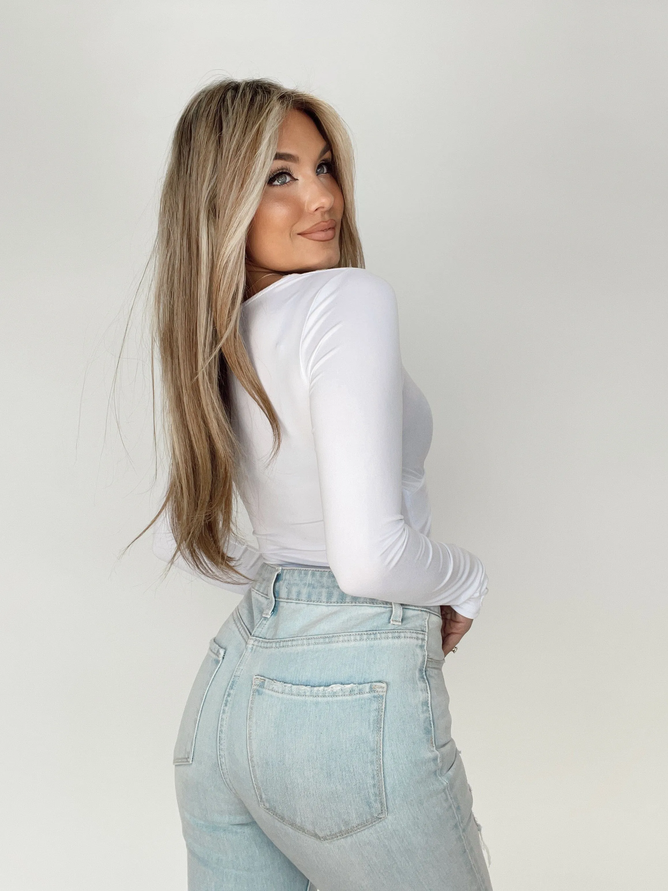 White Twist Bodysuit sold by LANE 201 product image thumbnail 4