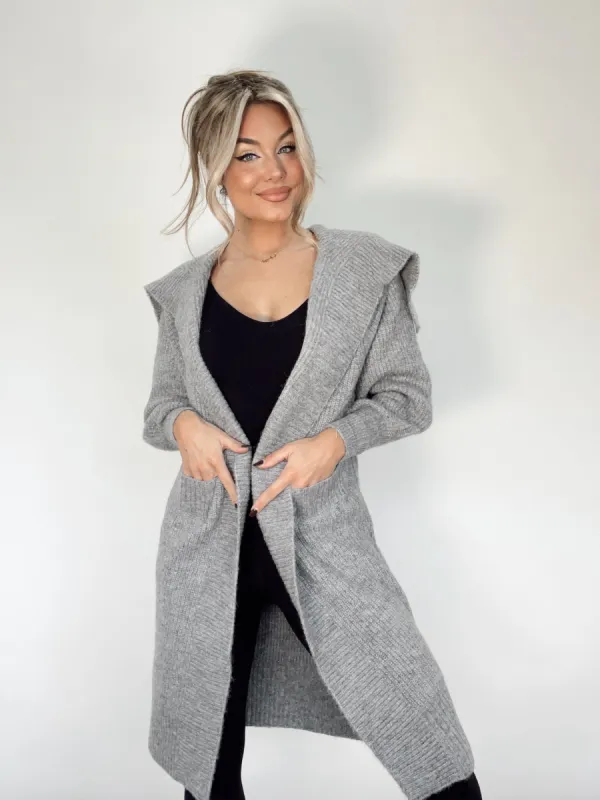 Grey Warm Wishes Cardigan sold by LANE 201