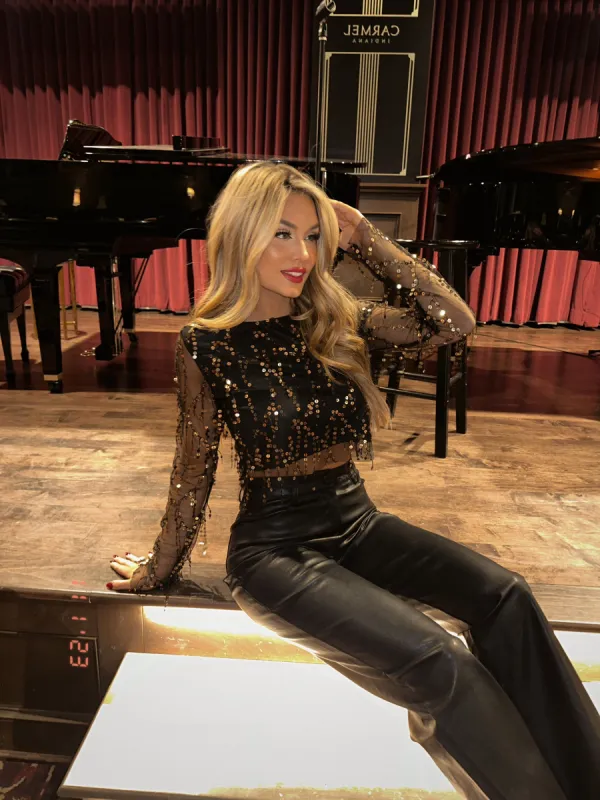 Tinsel Time Top sold by LANE 201