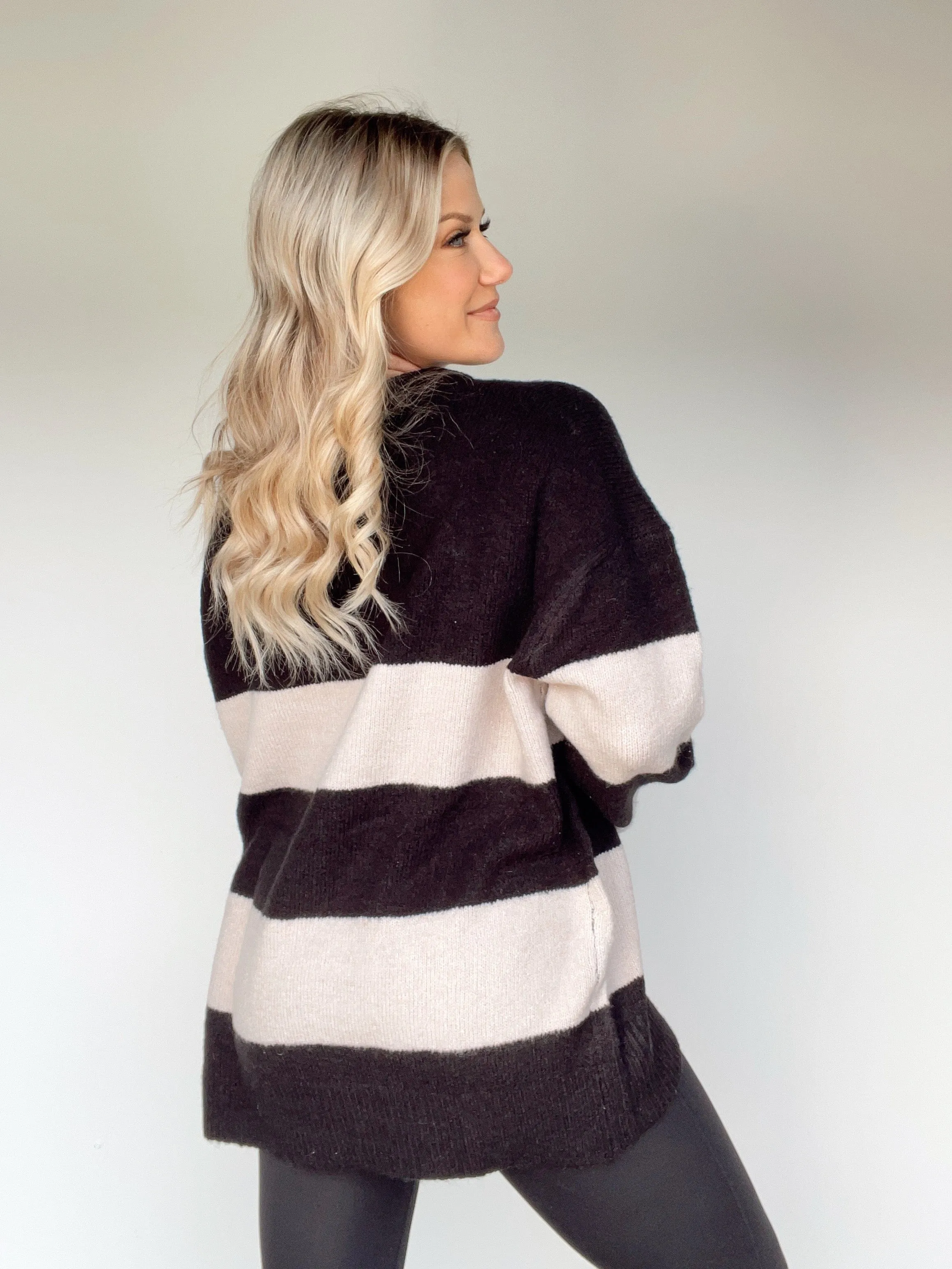 Oversized Striped Knit Sweater sold by LANE 201 product image thumbnail 2