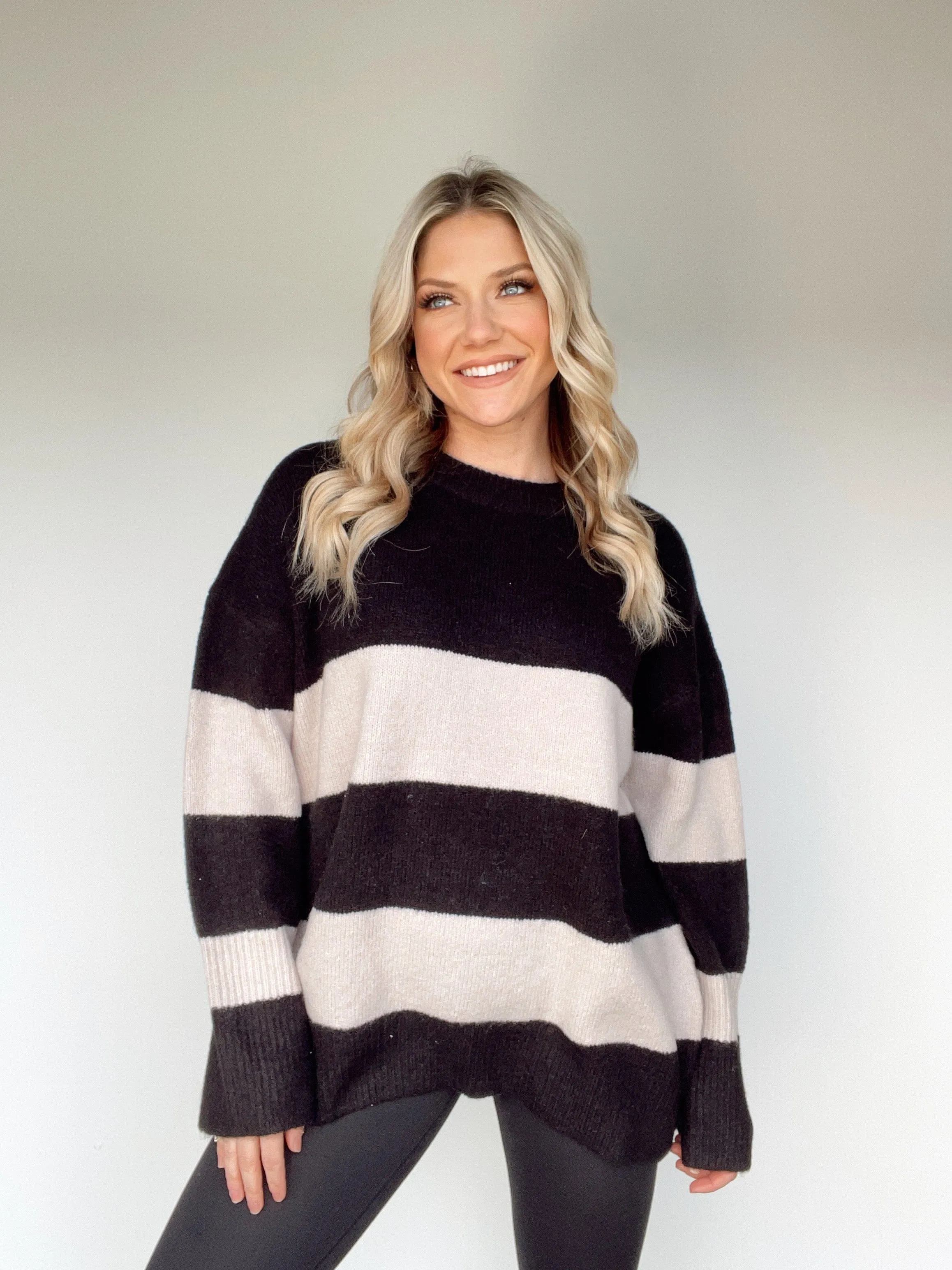 Oversized Striped Knit Sweater sold by LANE 201 product image thumbnail 3