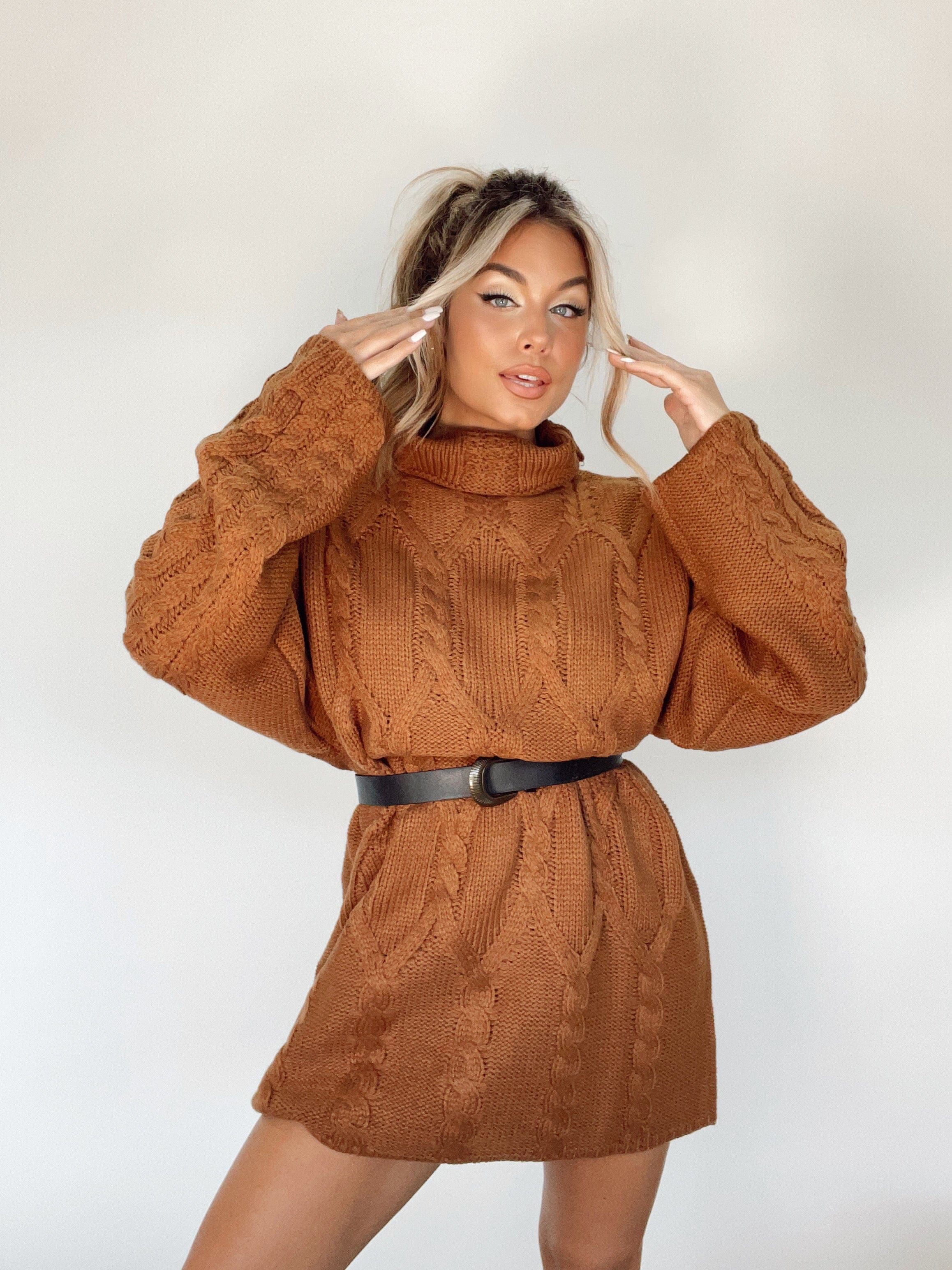 Sipping Cider Sweater Dress sold by LANE 201 product image thumbnail 3