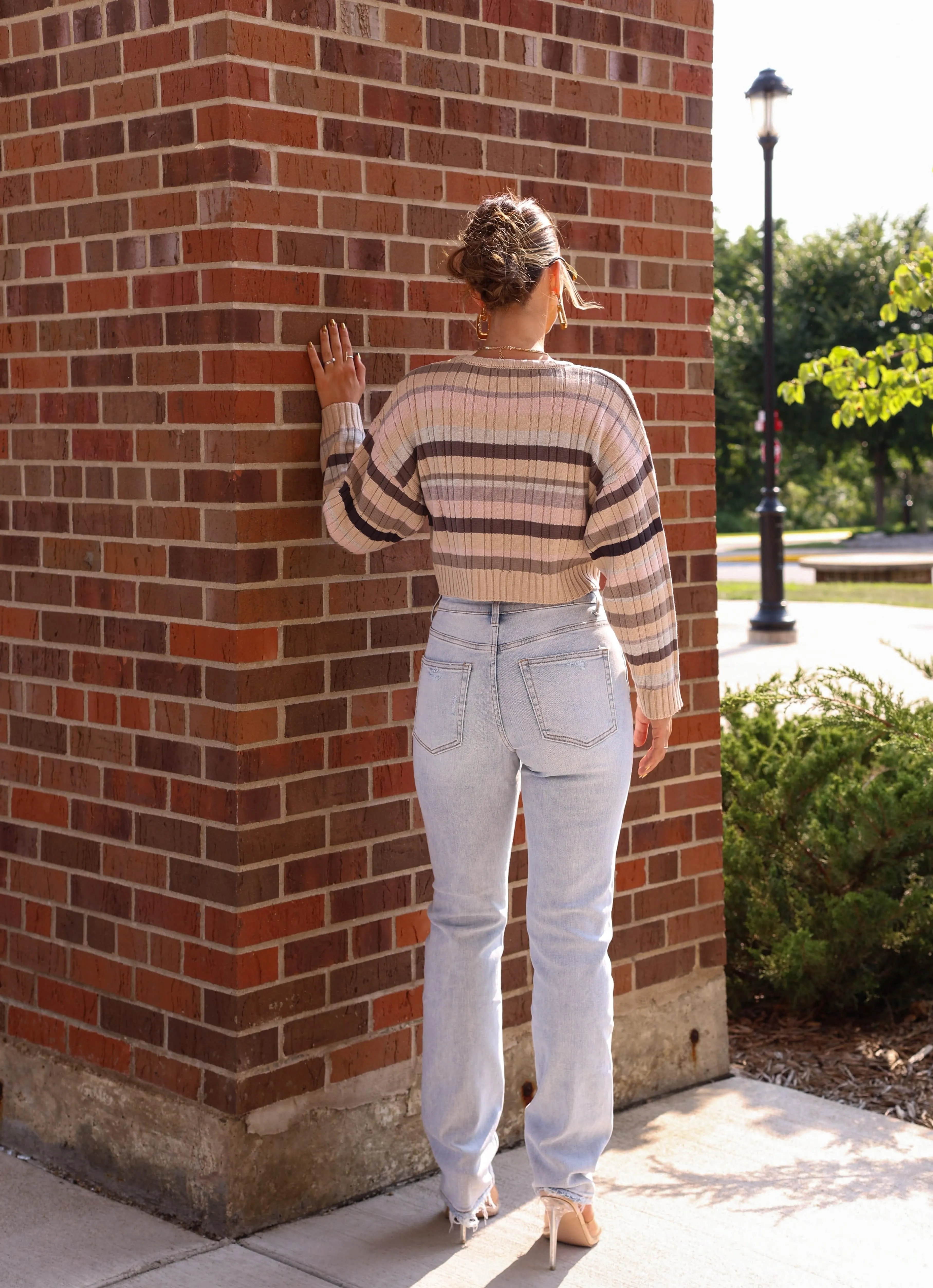 High Rise Stretch Straight Denim sold by LANE 201 product image thumbnail 2