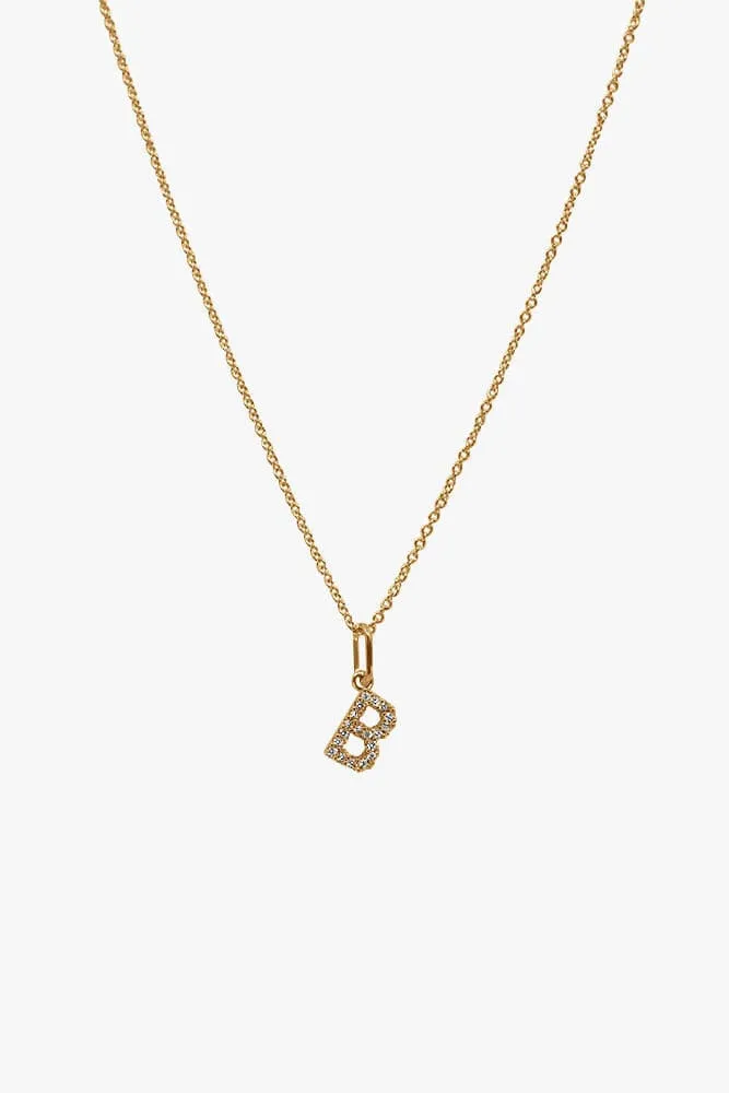 Gold Letter Necklace sold by LANE 201 product image thumbnail 3