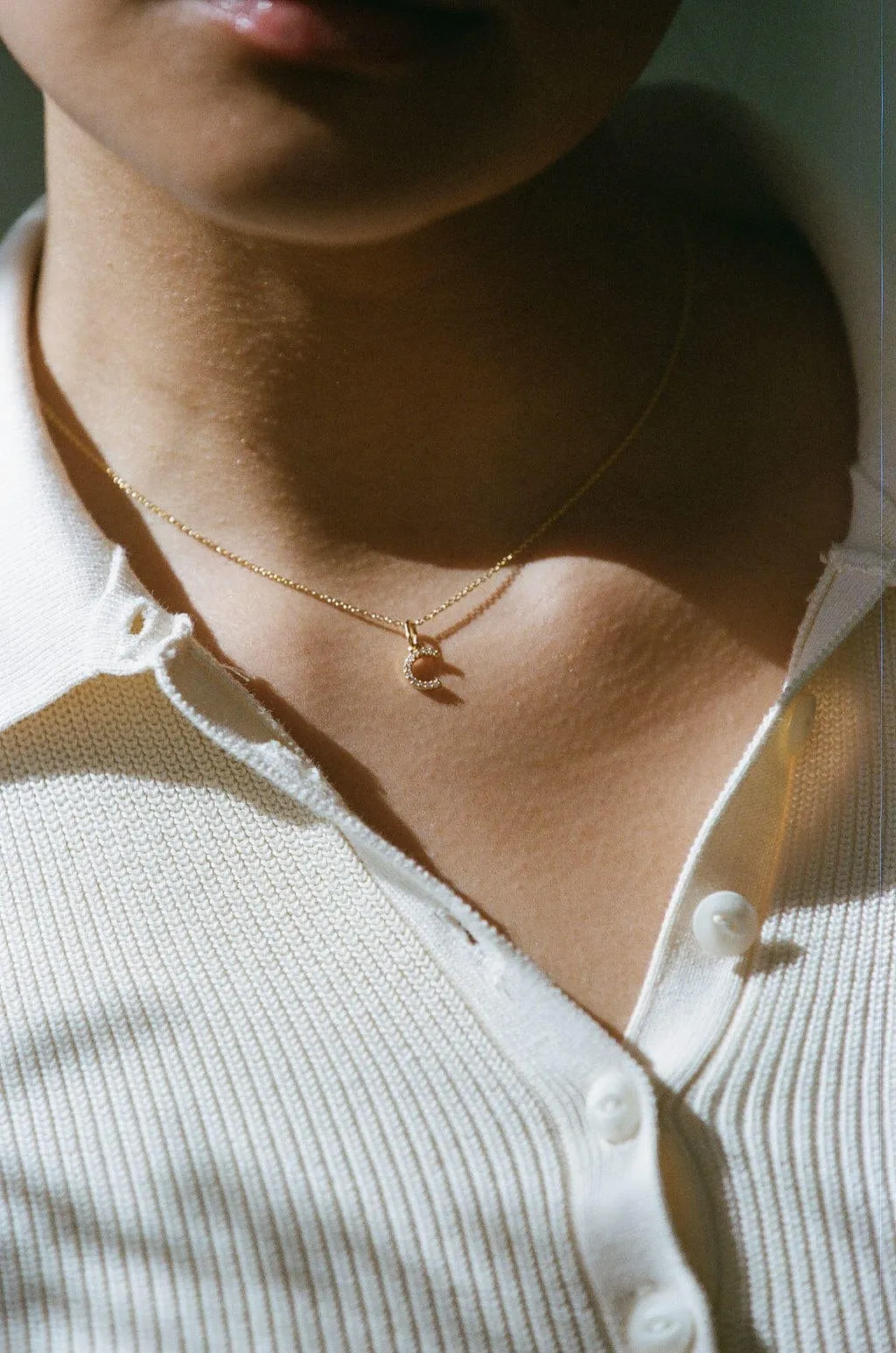 Gold Letter Necklace sold by LANE 201 product image thumbnail 4