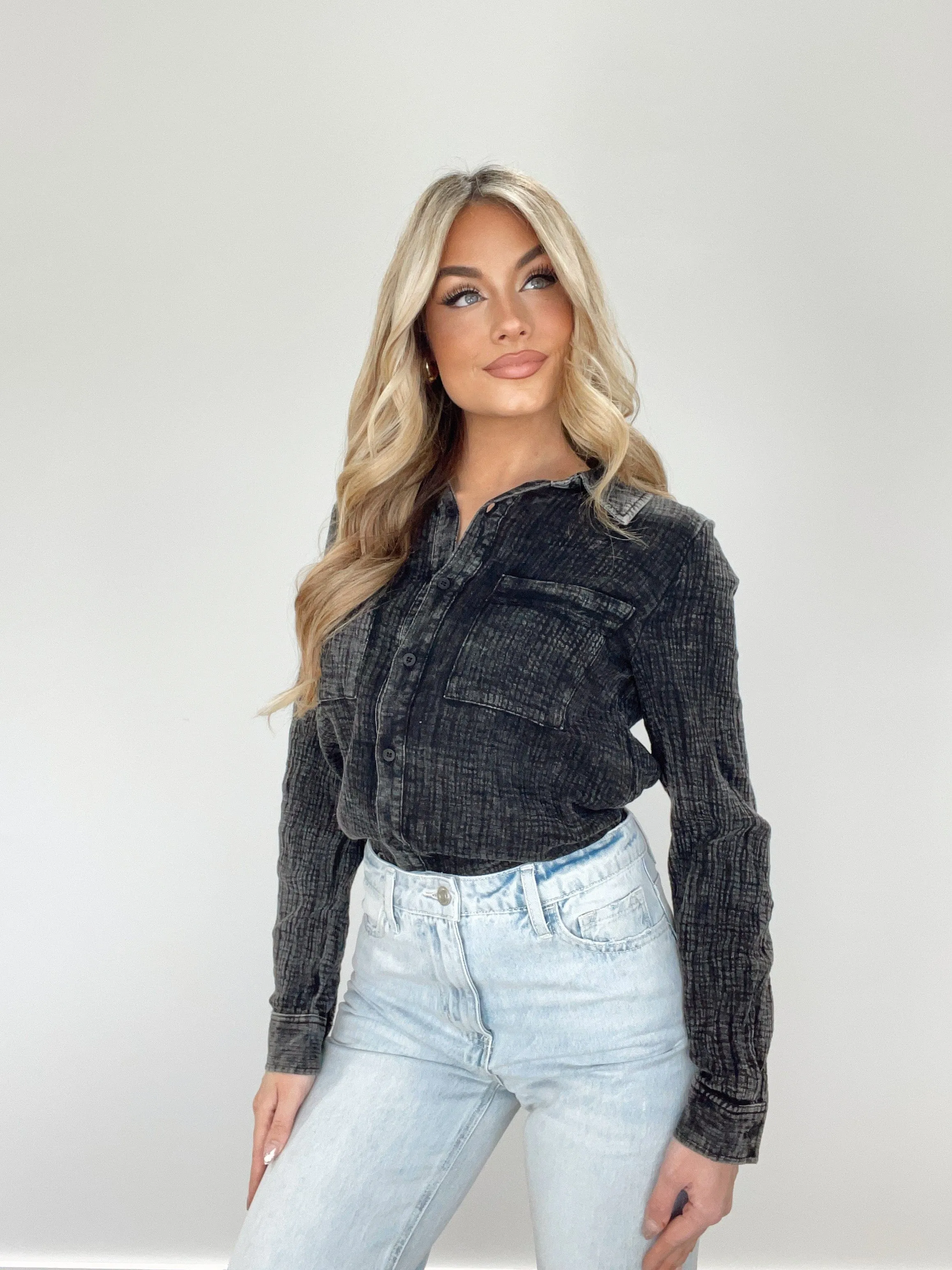 Mineral Wash Gauze Shirt sold by LANE 201 product image thumbnail 4