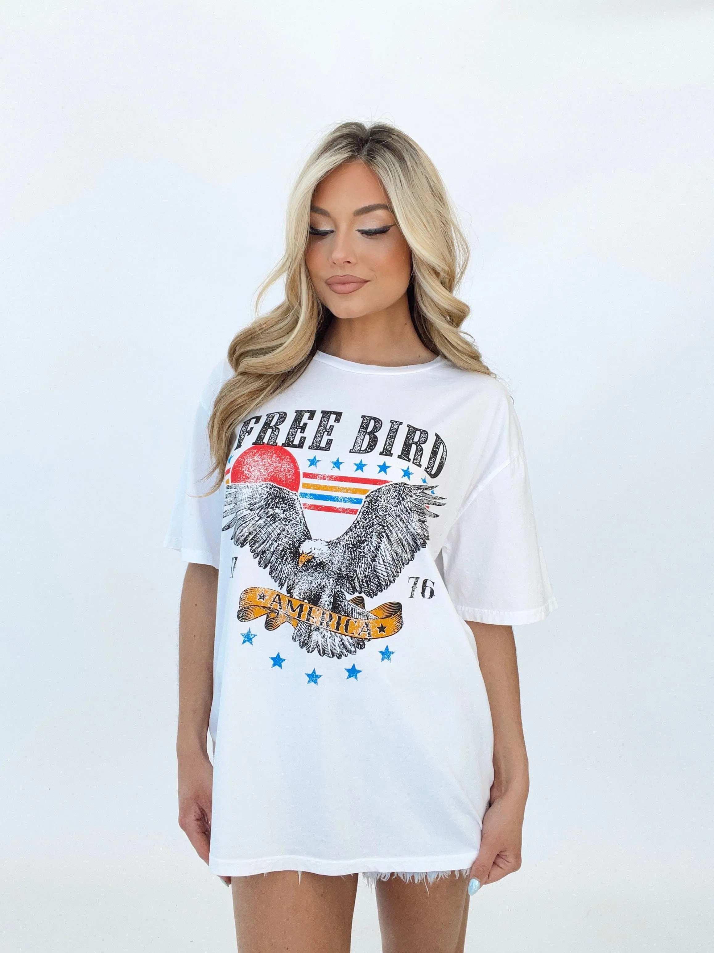 Free Bird America Oversized Graphic Tee sold by LANE 201 product image thumbnail 3