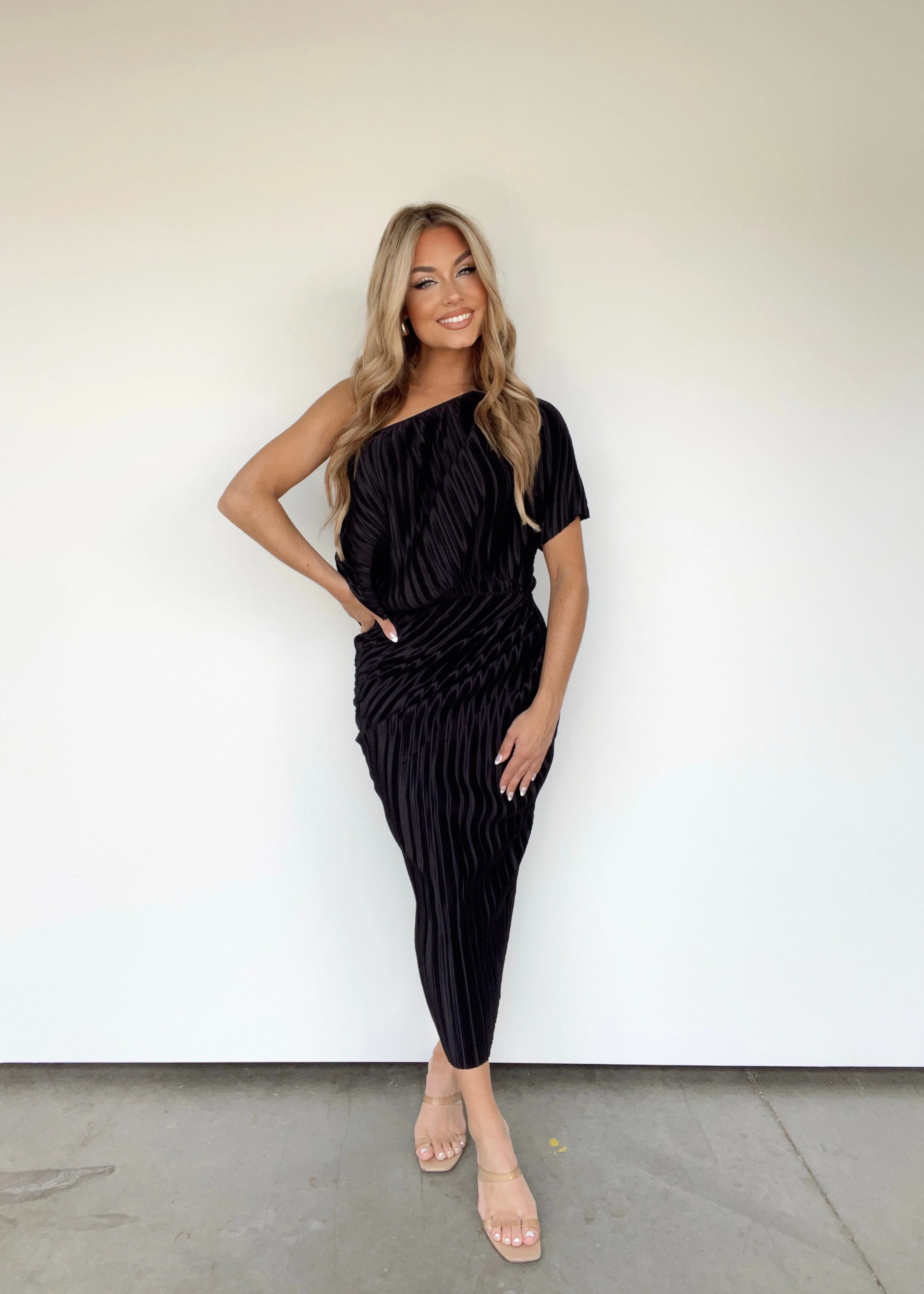 Charisma Pleated Midi Dress sold by LANE 201 product image thumbnail 5