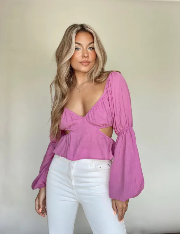 Summer Glow Cut Out Top sold by LANE 201