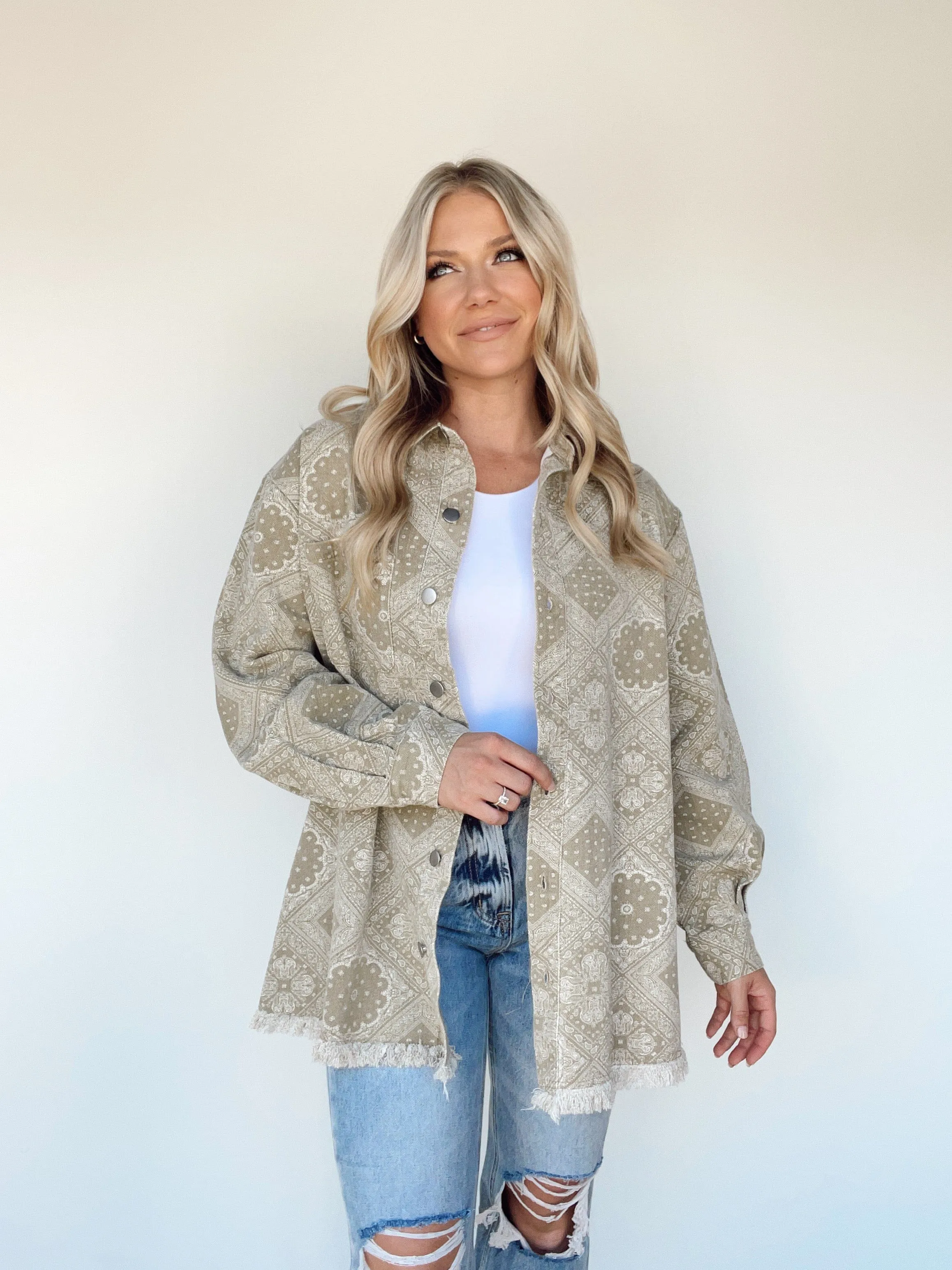 Paisley Twill Shacket sold by LANE 201 product image thumbnail 3