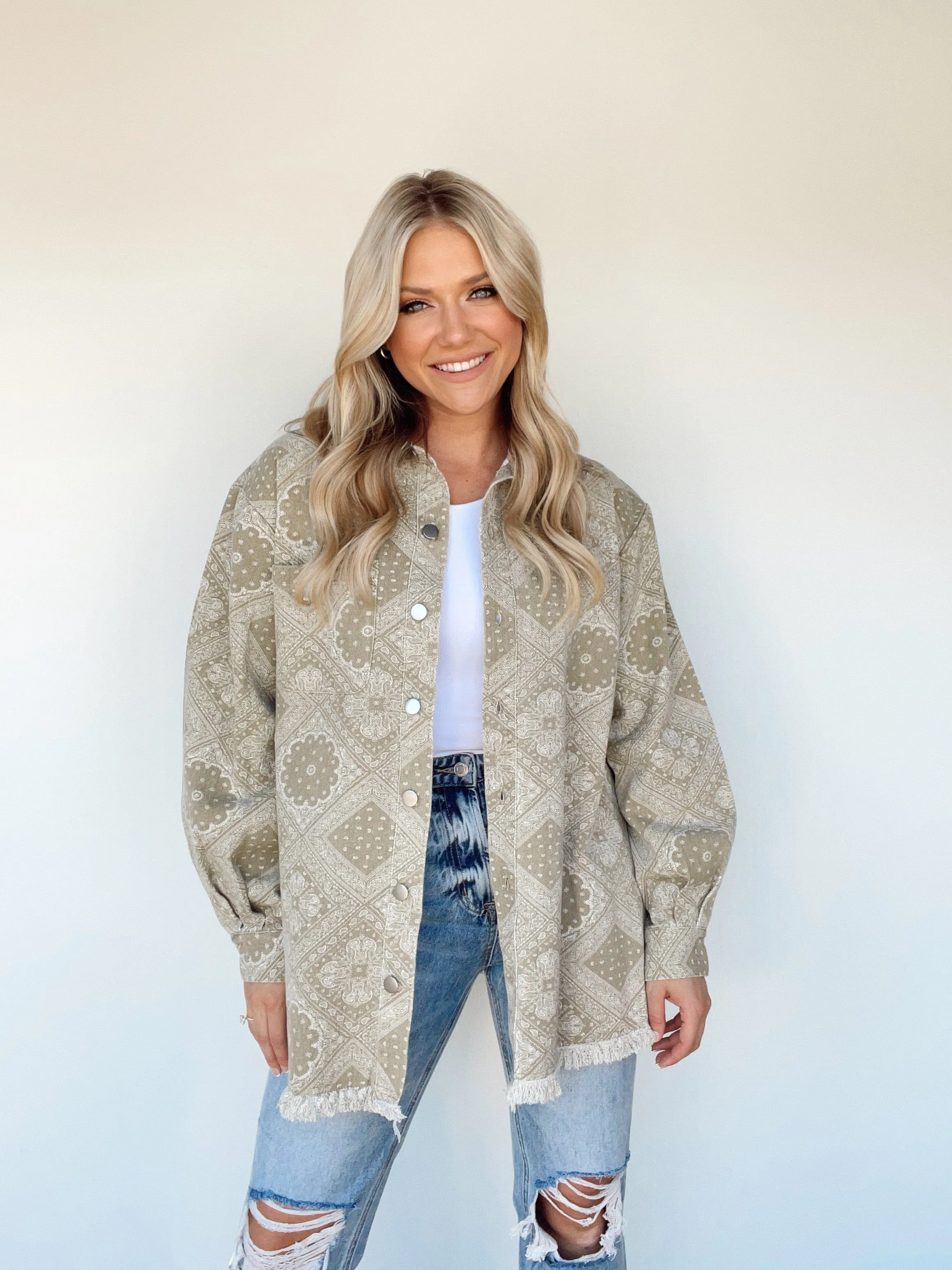 Paisley Twill Shacket sold by LANE 201 product image thumbnail 5