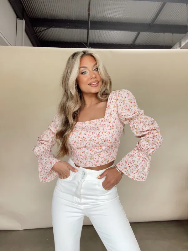 Garden Girl Floral Top sold by LANE 201