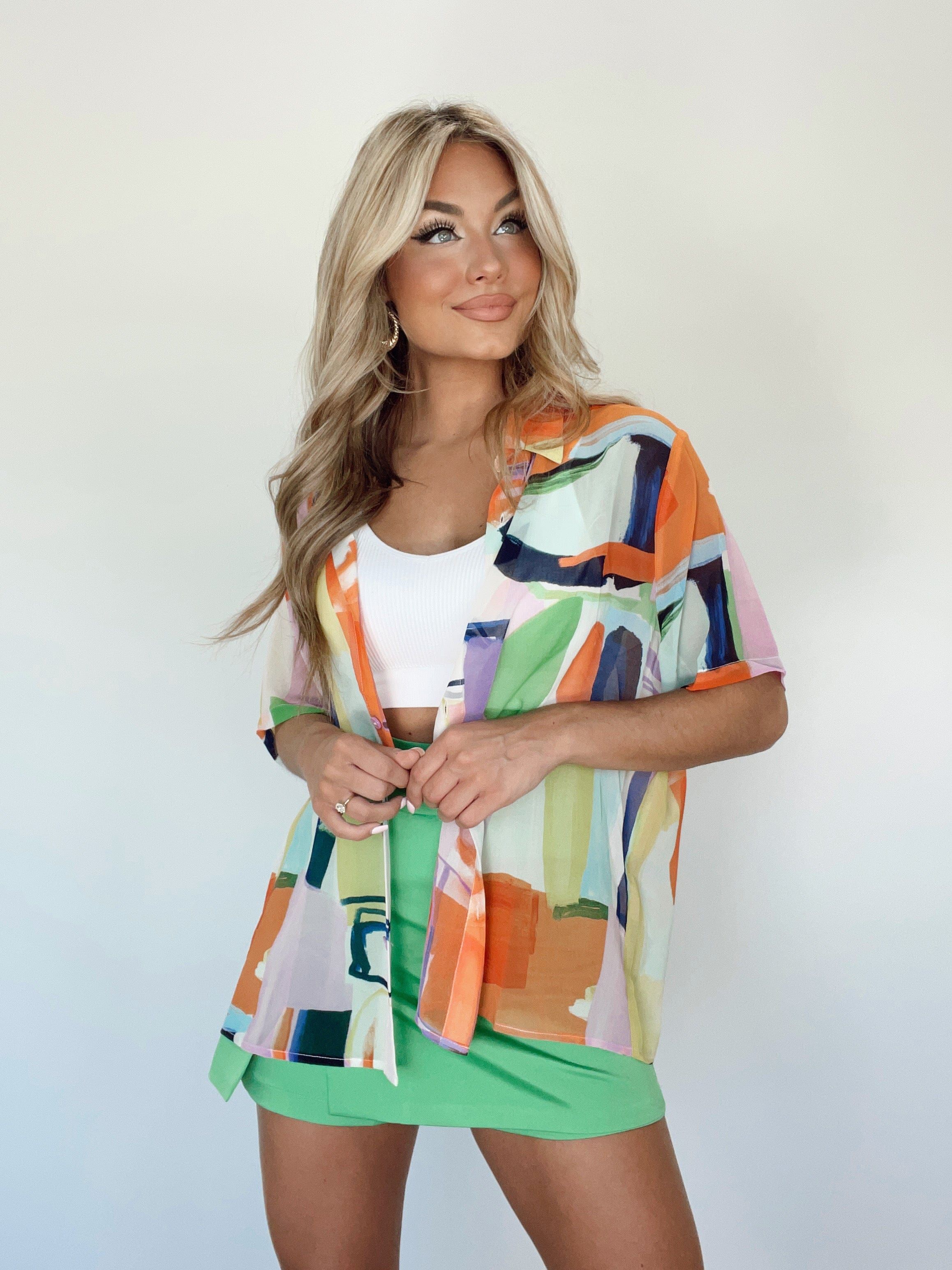 Summer Spectrum Button Up sold by LANE 201 product image thumbnail 2