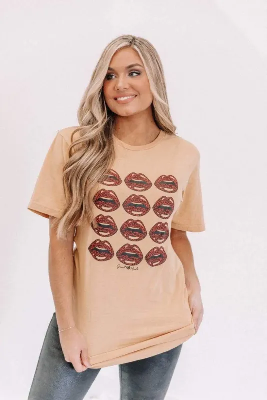 Mustard Lips Graphic Tee sold by LANE 201