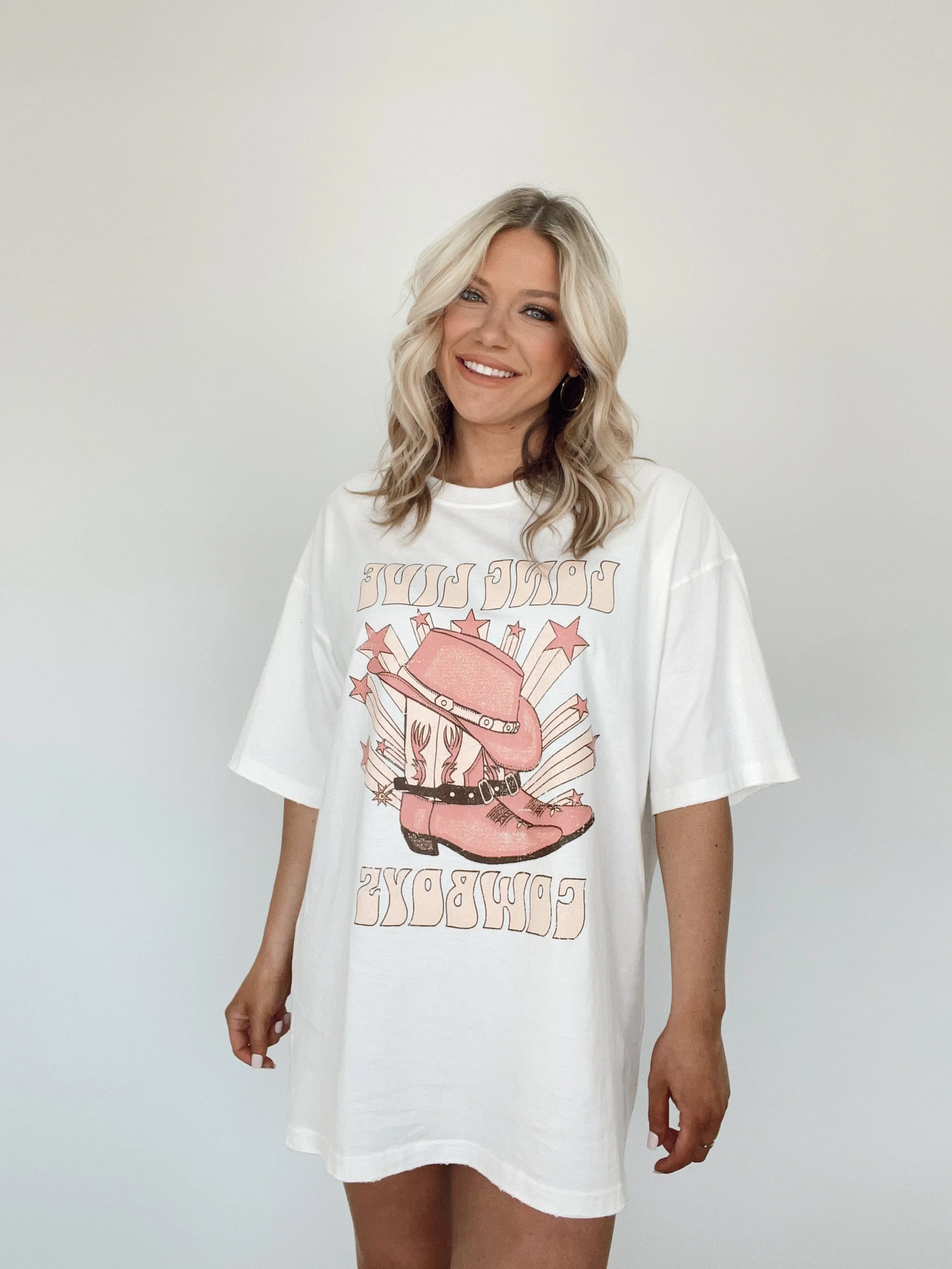 Cream Long Live Cowboys Graphic Tee sold by LANE 201