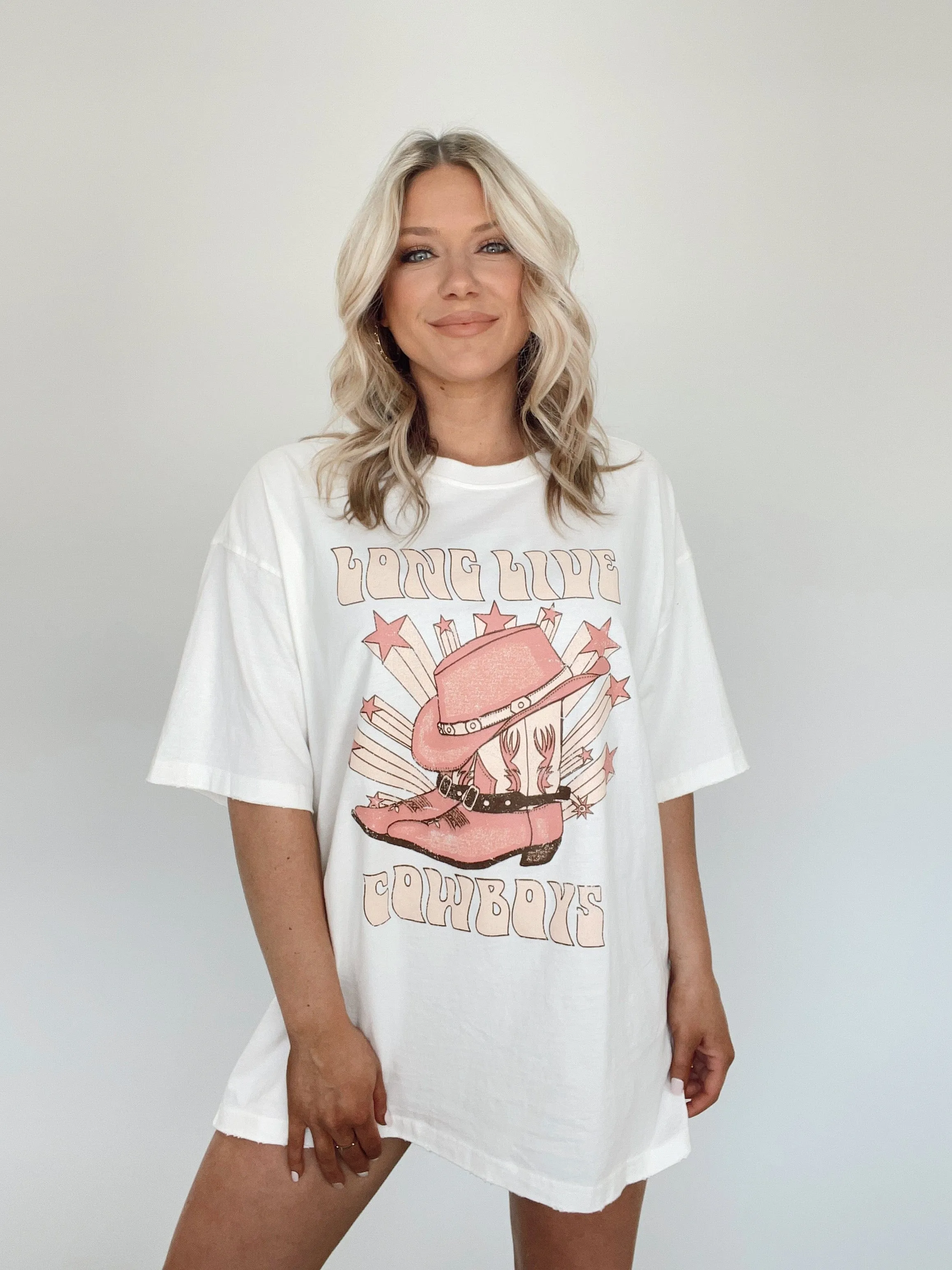 Cream Long Live Cowboys Graphic Tee sold by LANE 201 product image thumbnail 5