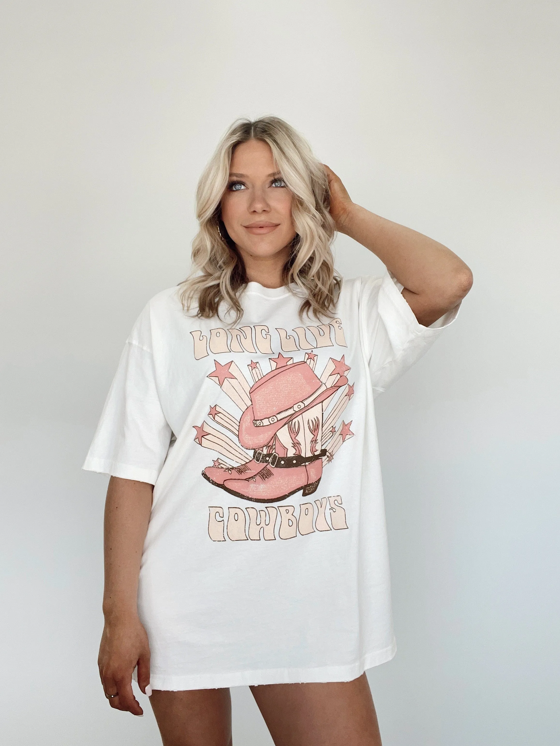 Cream Long Live Cowboys Graphic Tee sold by LANE 201 product image thumbnail 4