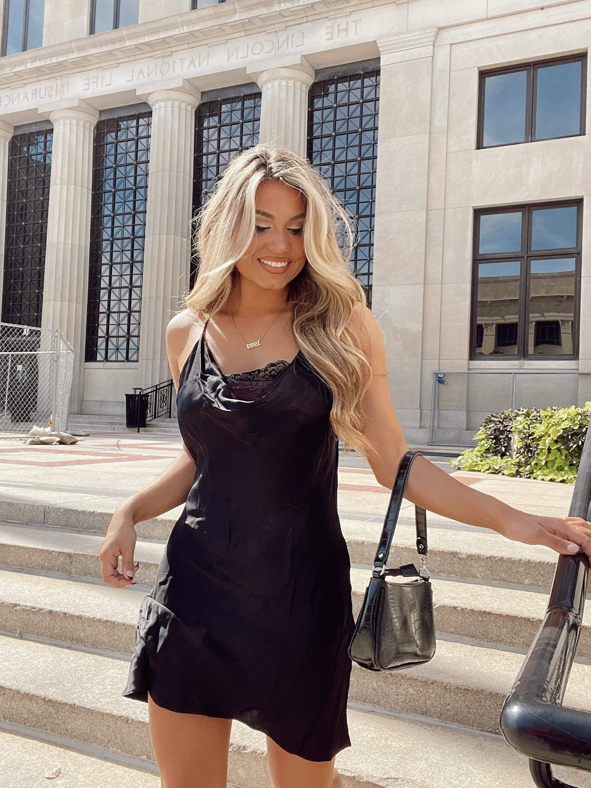 Midnight Dreams Satin Dress sold by LANE 201 product image thumbnail 3