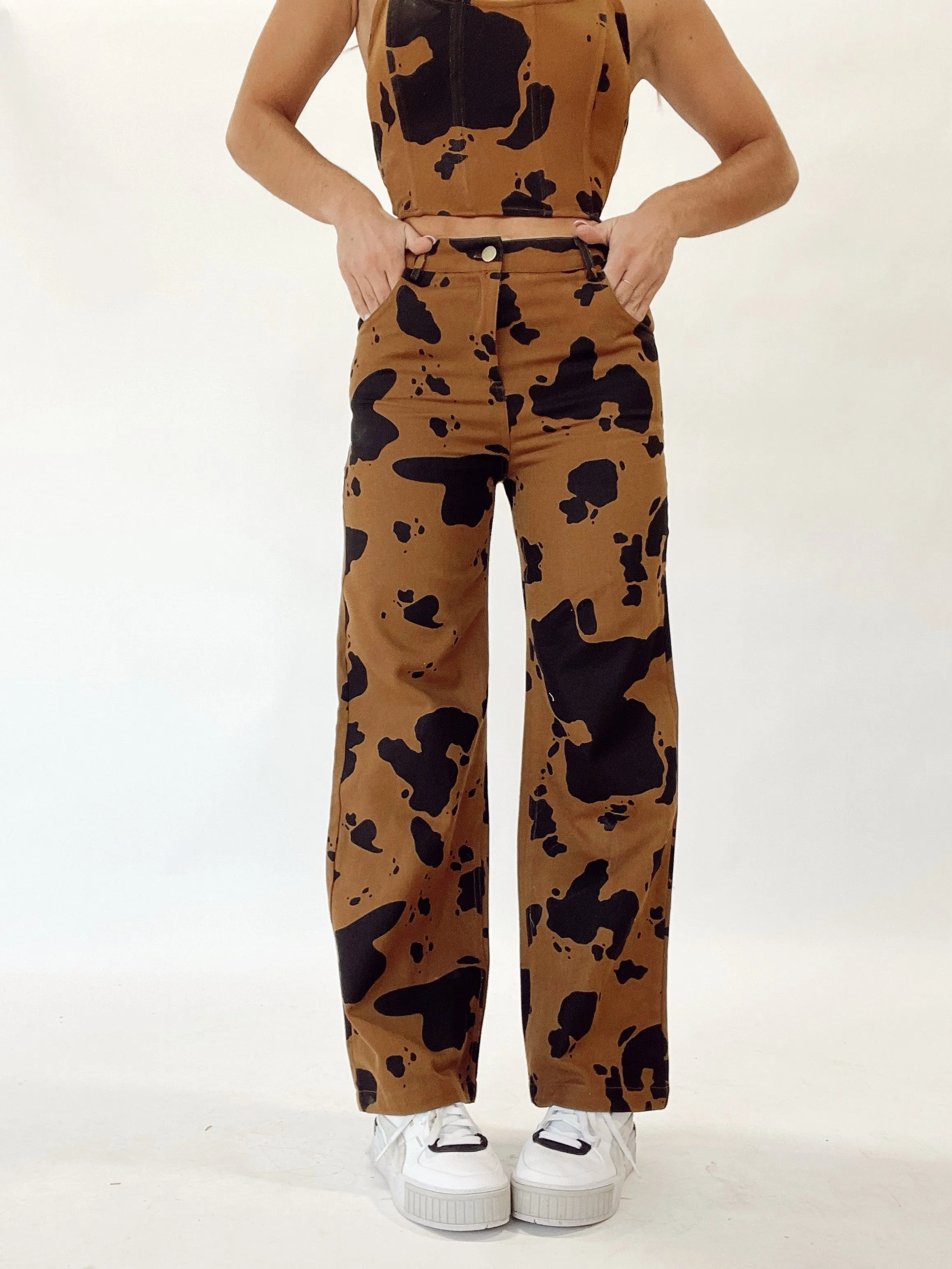 Step Into This Cow Print Pants sold by LANE 201 product image thumbnail 5