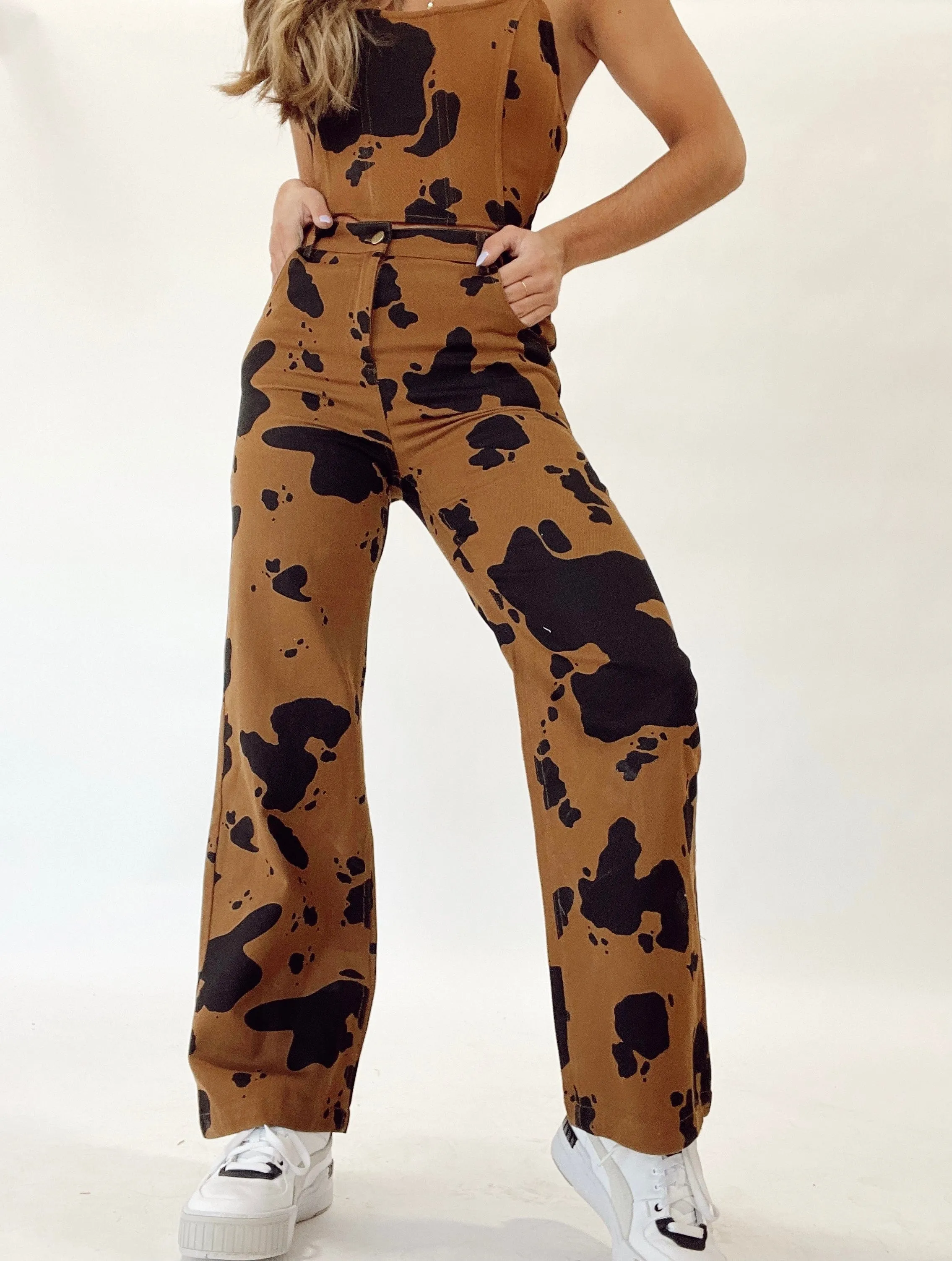 Step Into This Cow Print Pants sold by LANE 201 product image thumbnail 4