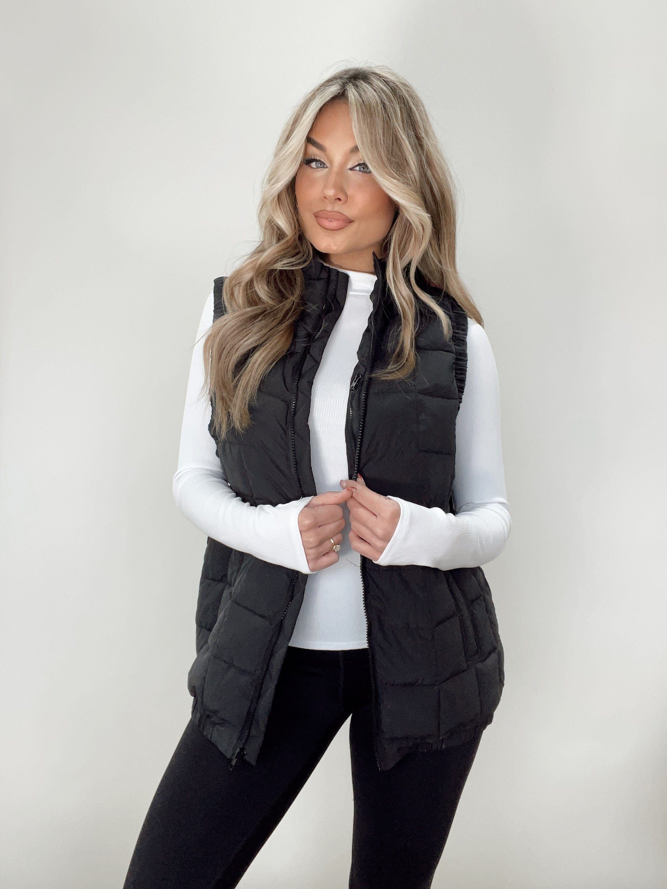 Black On The Slopes Vest sold by LANE 201