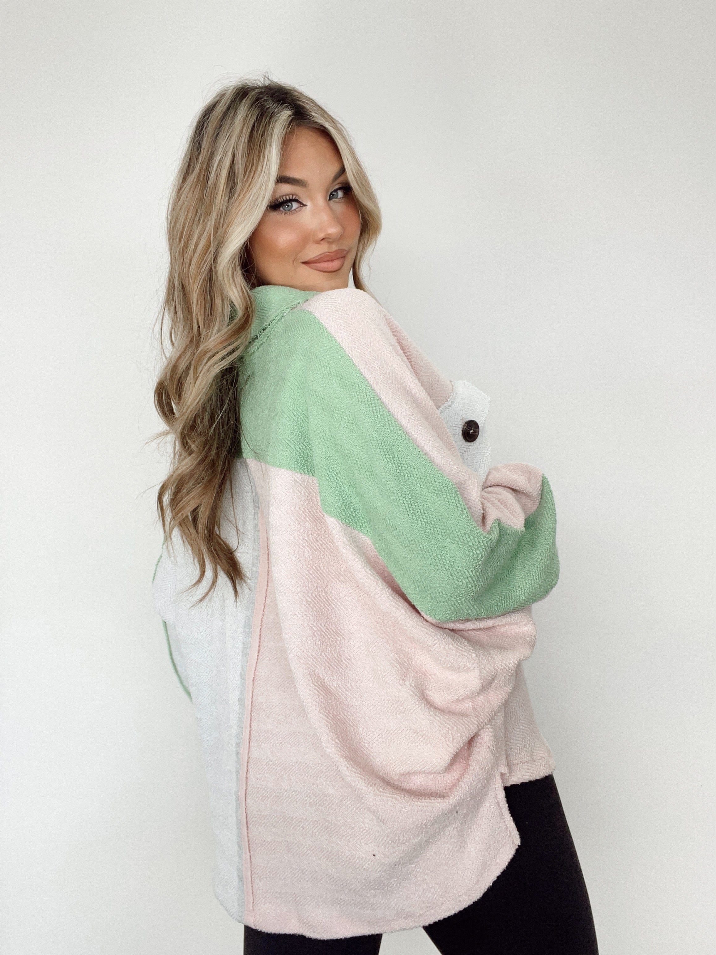 Blush/Green Chill Out Top sold by LANE 201 product image thumbnail 4