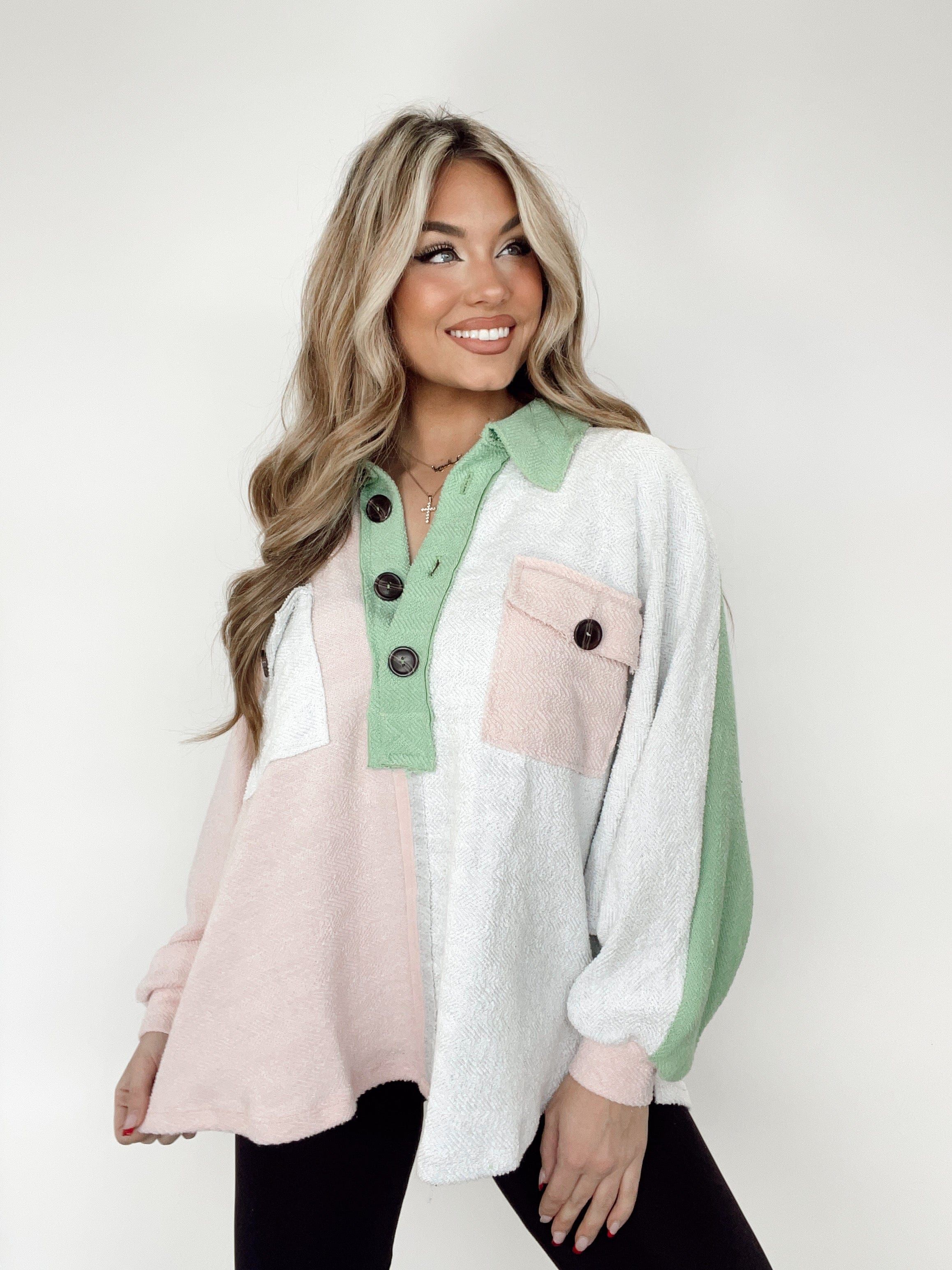 Blush/Green Chill Out Top sold by LANE 201 product image thumbnail 3
