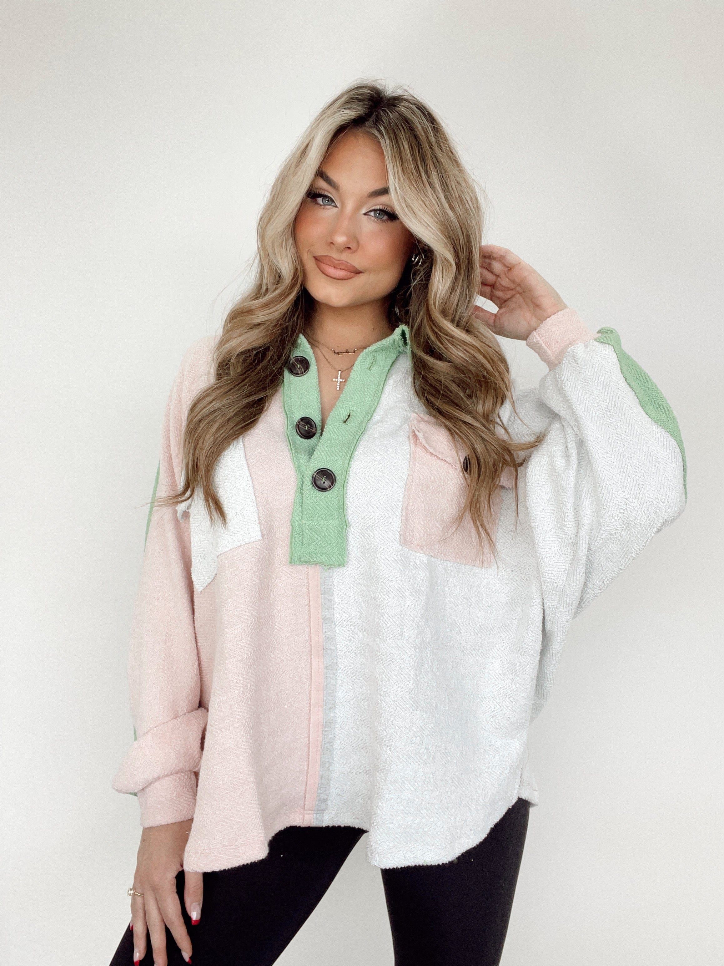 Blush/Green Chill Out Top sold by LANE 201