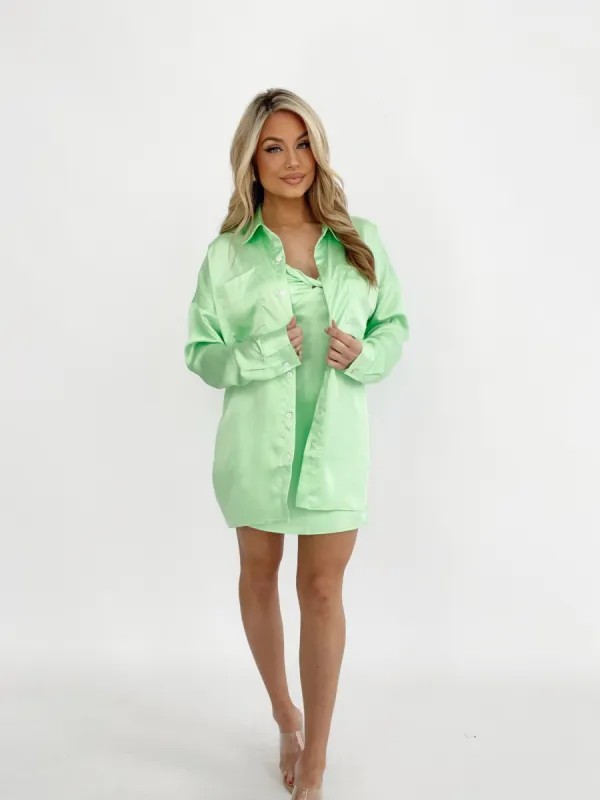 Stand Out Satin Shirt sold by LANE 201