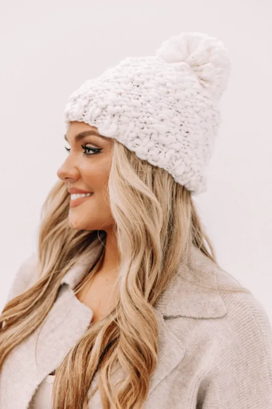 Ivory Nora Beanie sold by LANE 201