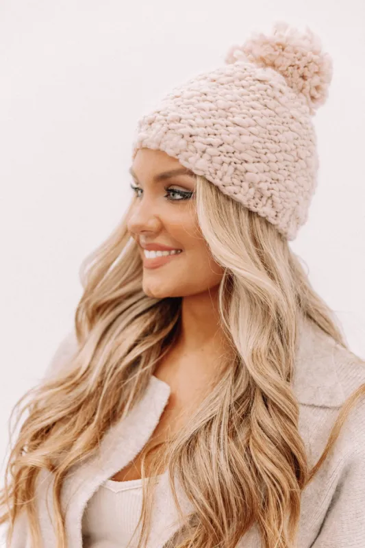 Pink Nora Beanie sold by LANE 201