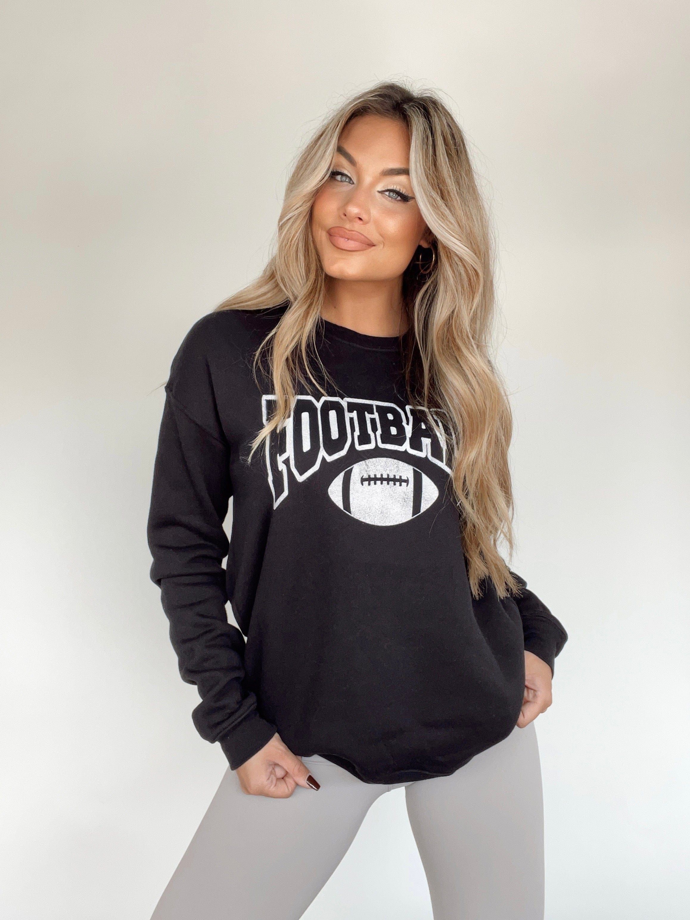 Black Football Crewneck sold by LANE 201 product image thumbnail 2