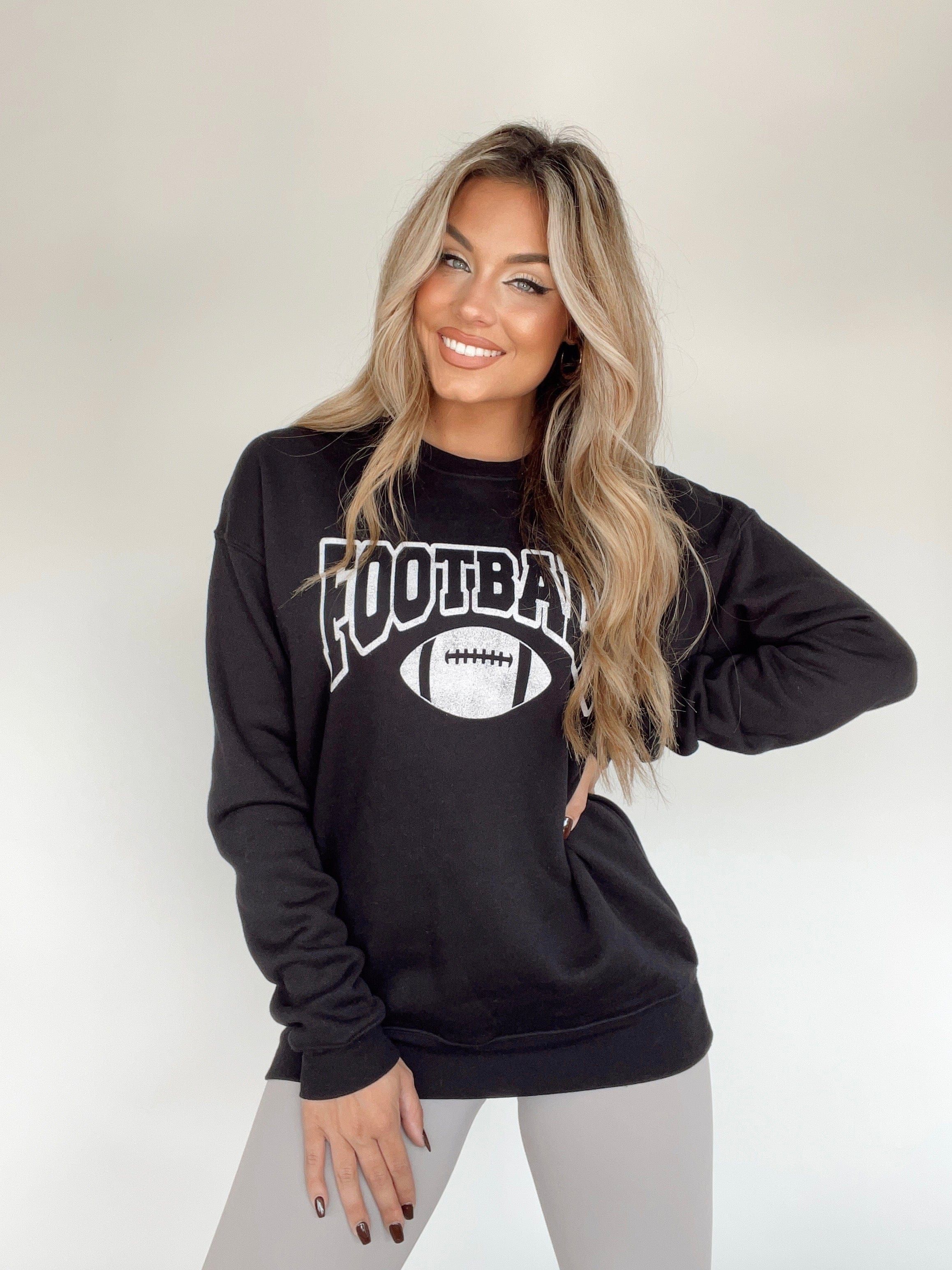 Black Football Crewneck sold by LANE 201