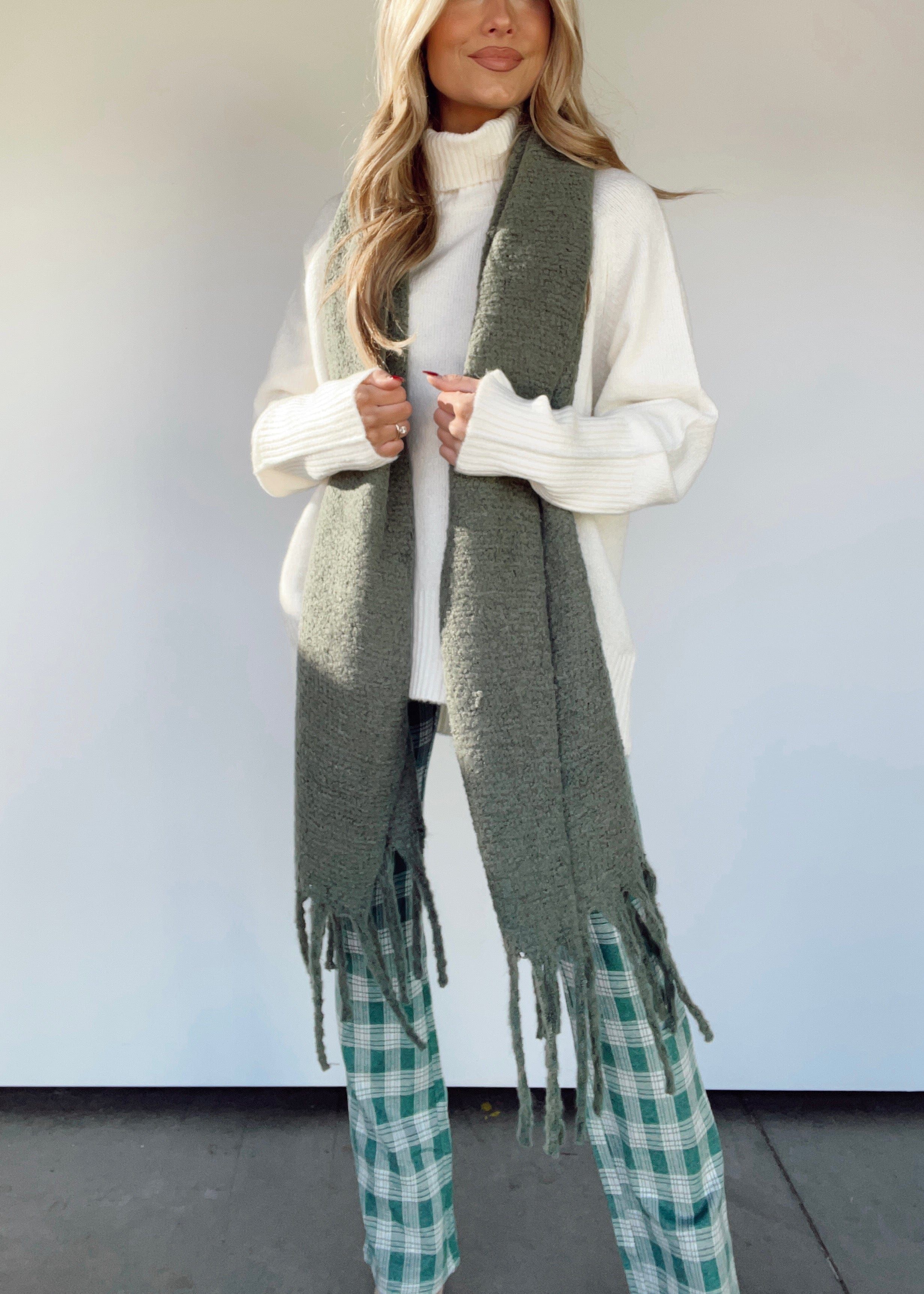 Cozy Tassel Scarf sold by LANE 201 product image thumbnail 5