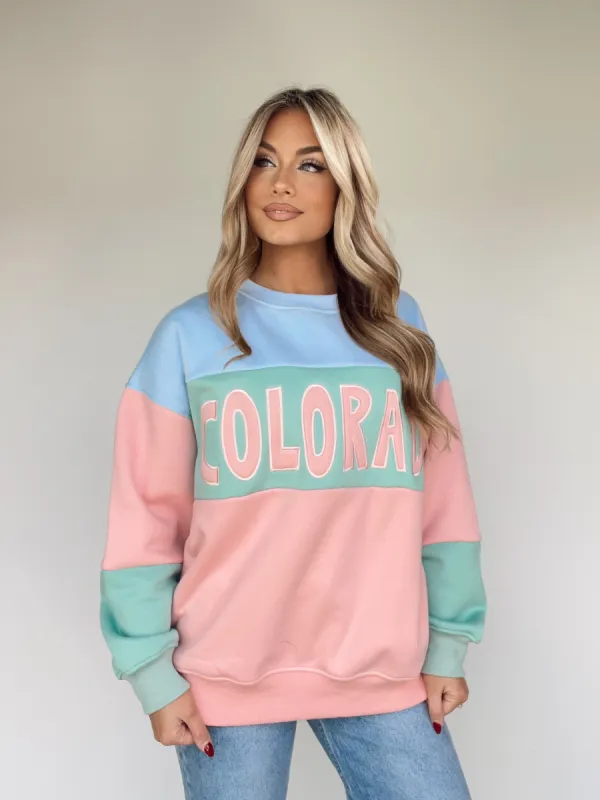 Colorado Colorblock Sweatshirt sold by LANE 201