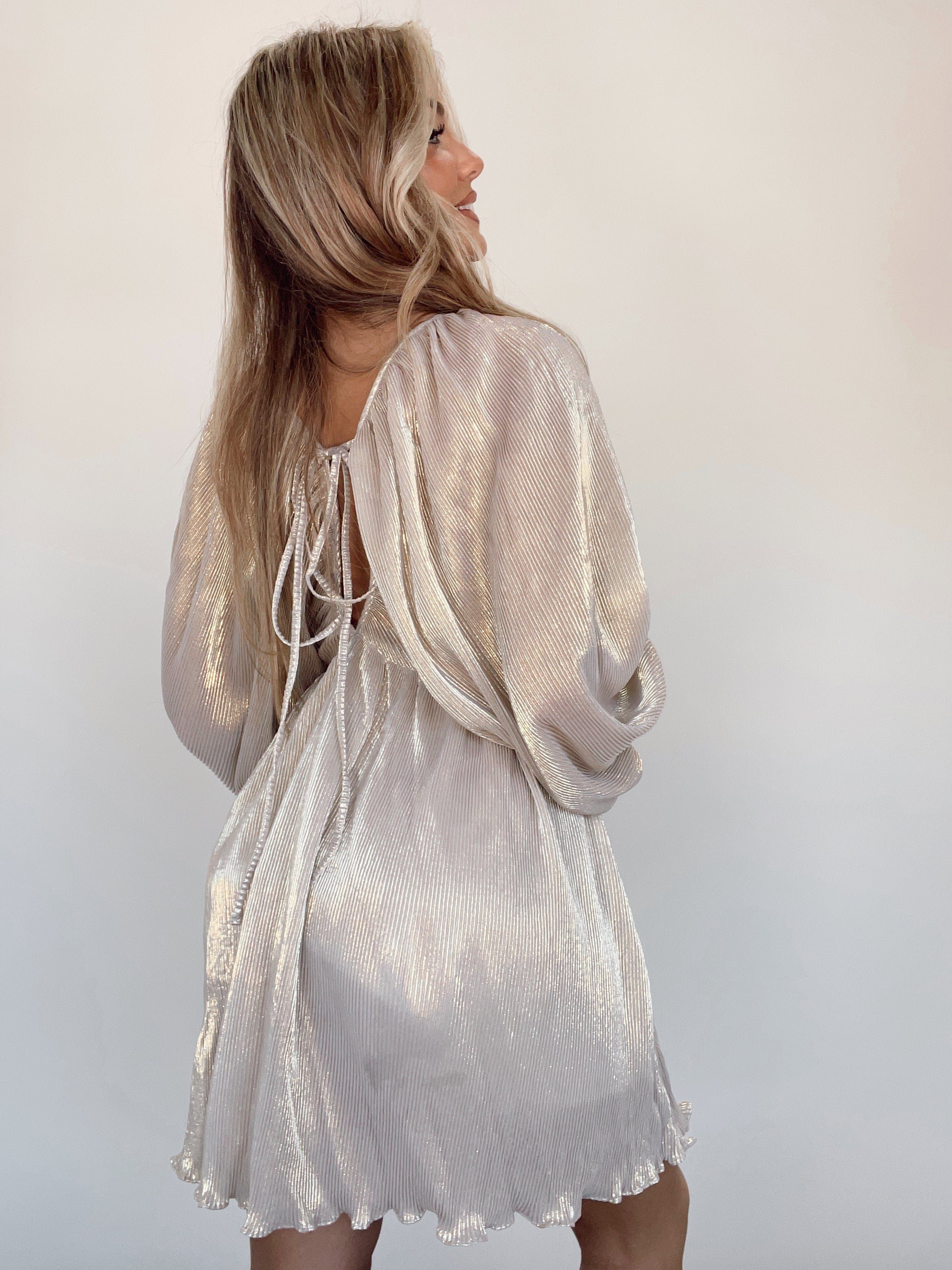 Gold Metallic Feel The Romance Dress sold by LANE 201 product image thumbnail 4