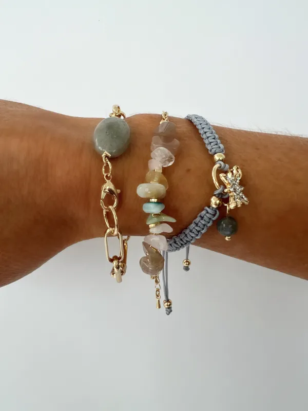 Pebble Stone Bracelet Set sold by LANE 201