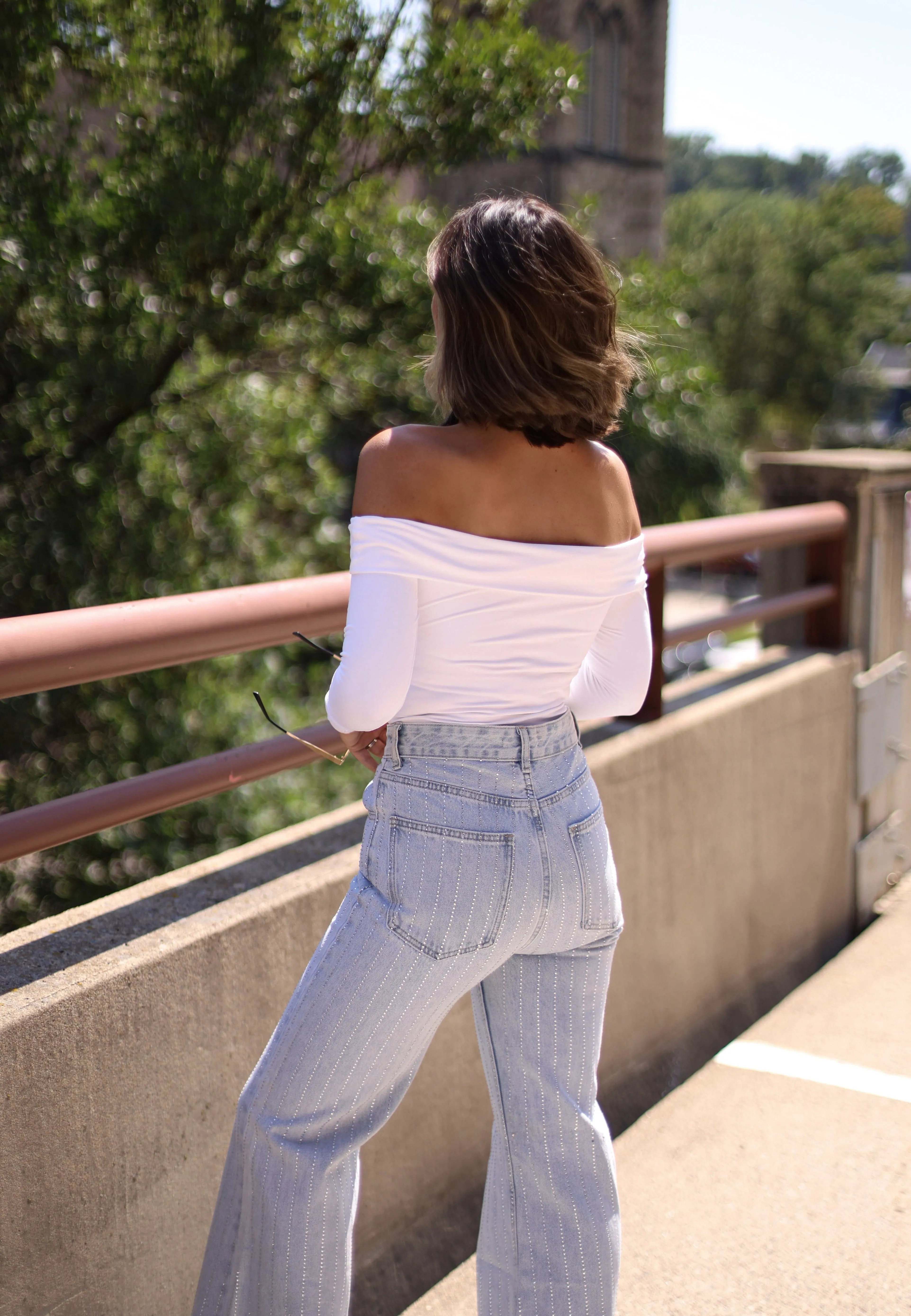 Crystal Studded Denim sold by LANE 201 product image thumbnail 4